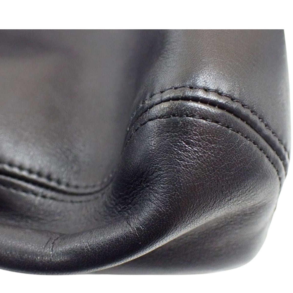 Coach vintage bolso saco de piel negra con hebilla dorada