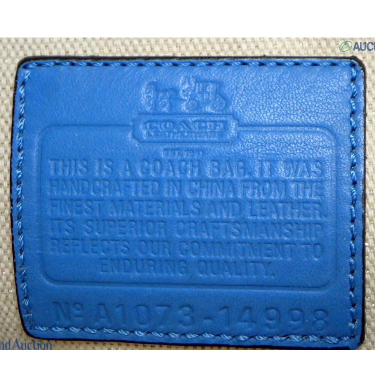 Coach 14998 – Bolso tote de lona crema con ilustración marinera y detalles de piel