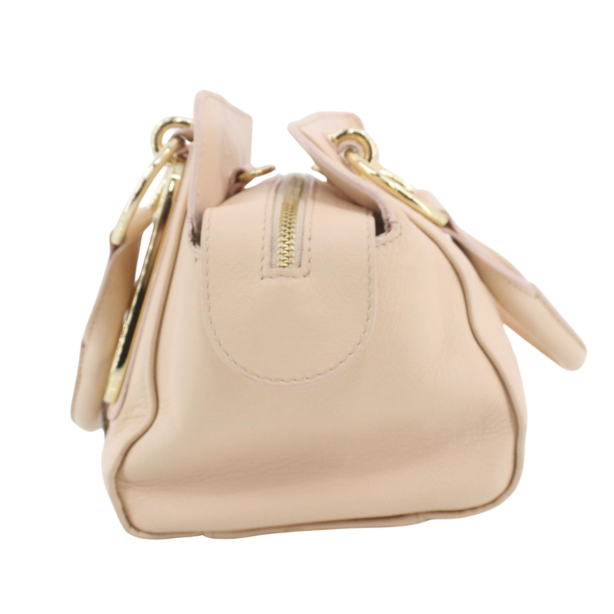See by Chloé Paige – Bolso de piel beige rosado con herrajes dorados y bandolera