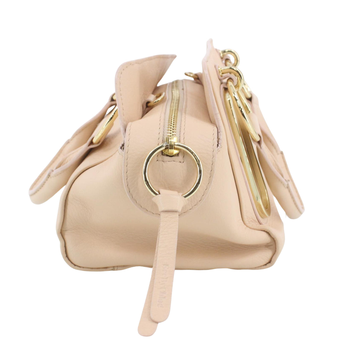 See by Chloé Paige – Bolso de piel beige rosado con herrajes dorados y bandolera