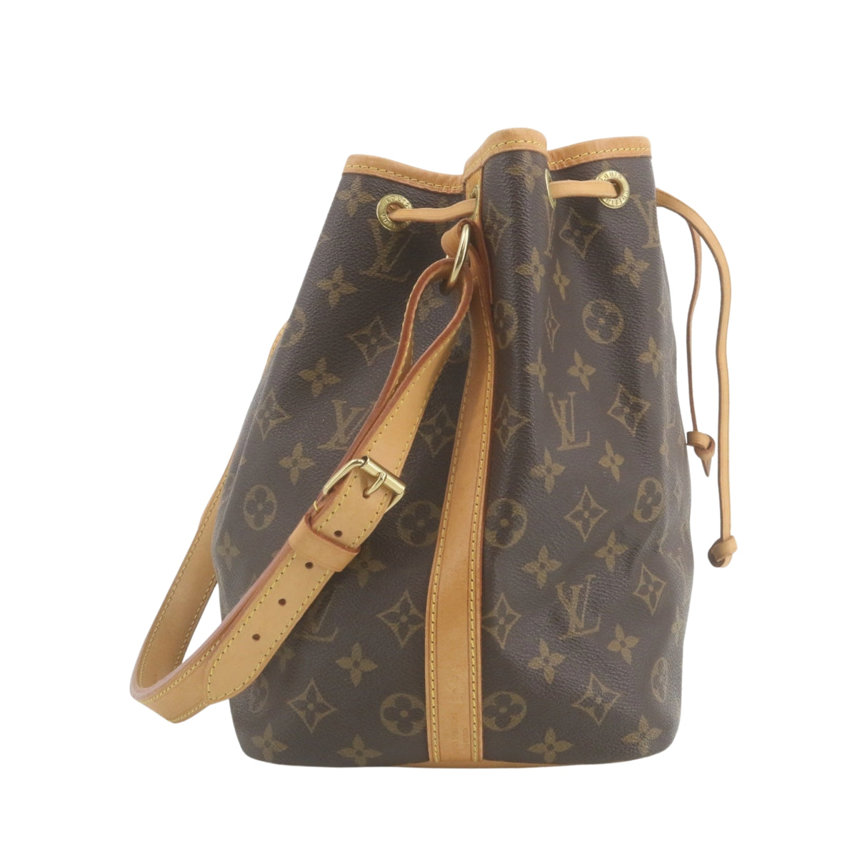 Louis Vuitton Petit Noé Monogram Vintage – Bolso de Hombro de Lona y Piel Natural