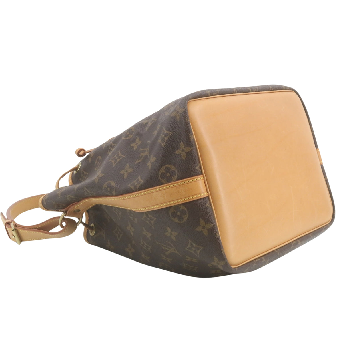 Louis Vuitton Petit Noé Monogram Vintage – Bolso de Hombro de Lona y Piel Natural