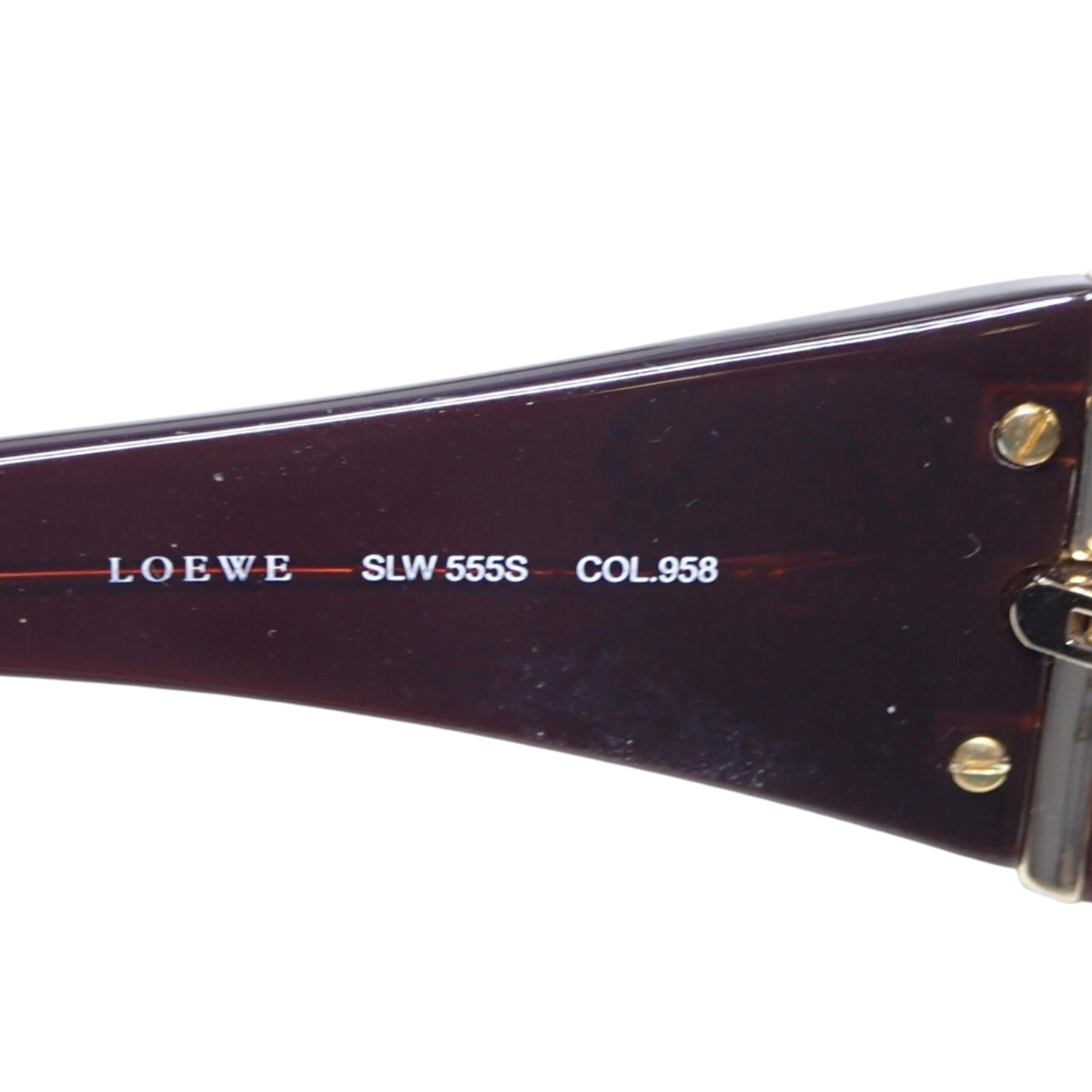 Loewe SLW 555S – Gafas de Sol Vintage Marrón con Anagrama Dorado