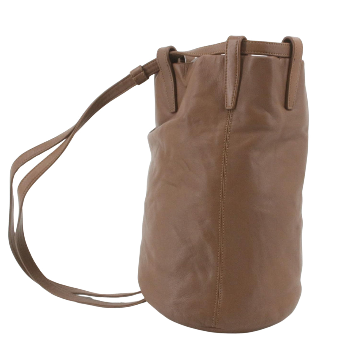 Loewe Vintage – Mochila de piel marrón camel con anagrama grabado