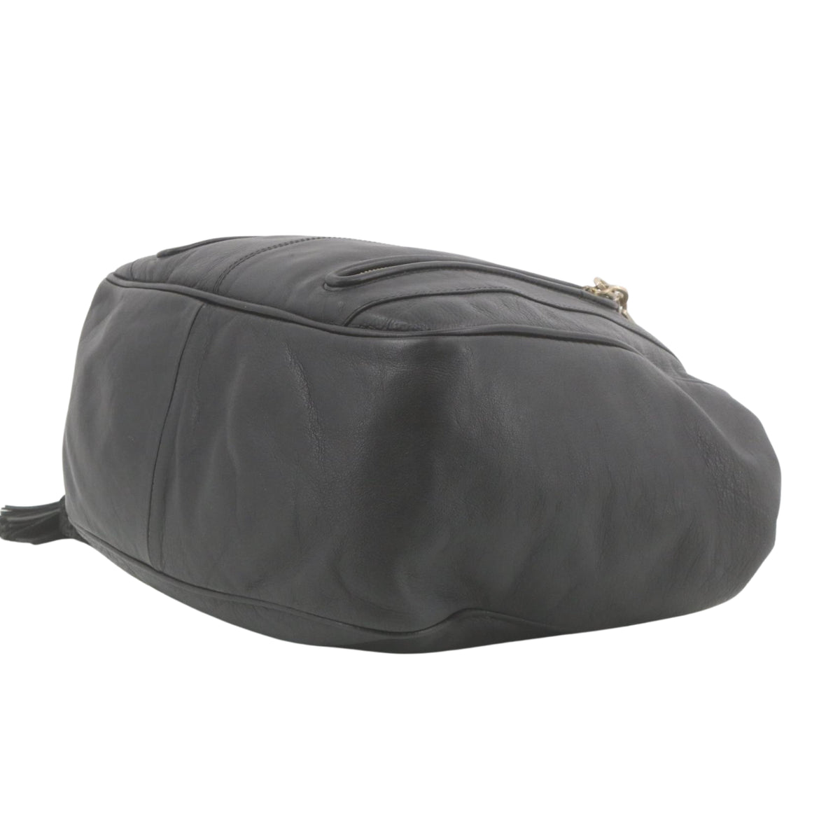 See by Chloé – Bolso de piel negra con doble cremallera dorada y borlas