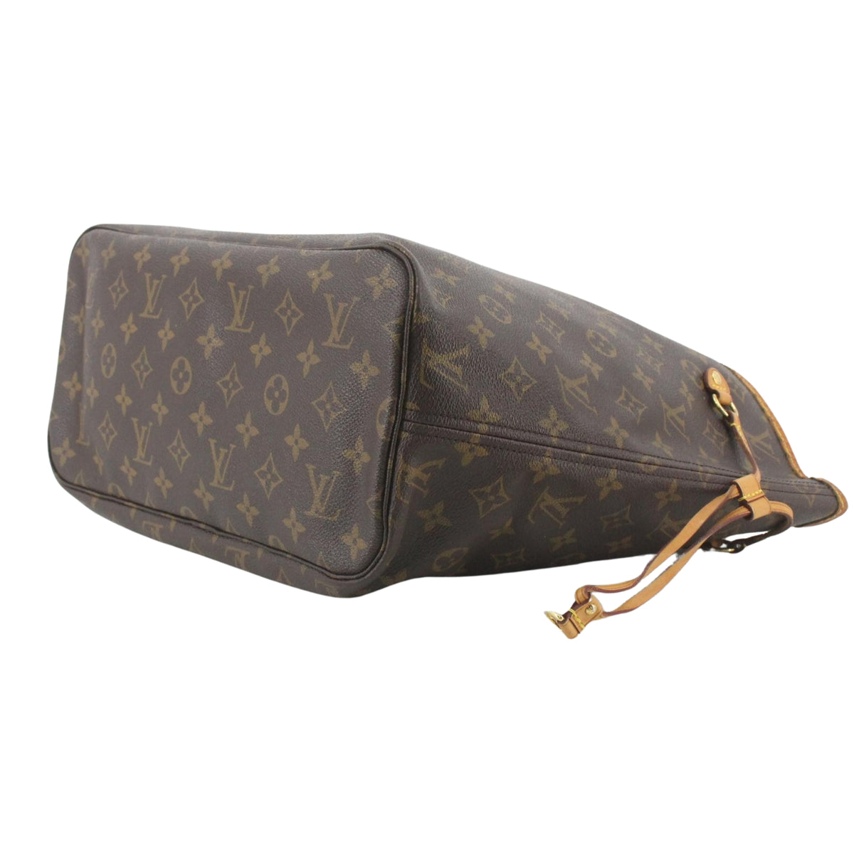 Louis Vuitton Neverfull MM Monogram – Bolso Tote Vintage de Lona y Piel Natural