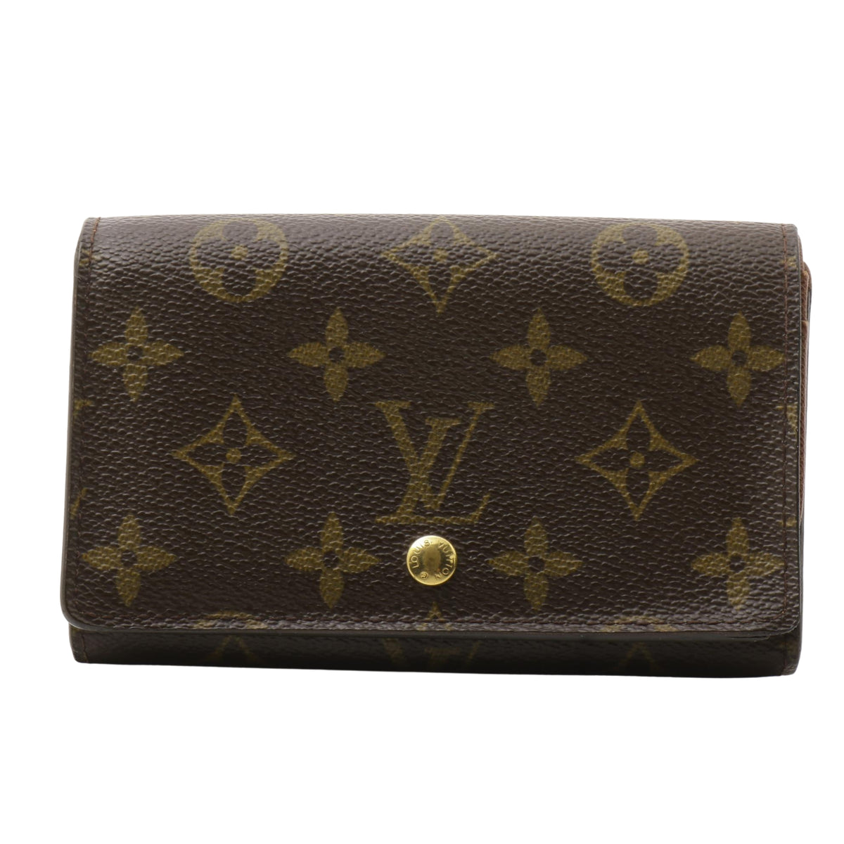 Louis Vuitton Portefeuille Bietrésor M61730 – Cartera Vintage Monogram de Lona y Piel Marrón