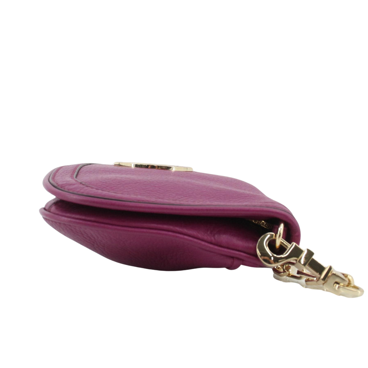 Tory Burch Bolso de Hombro de Piel Fucsia con Logo Dorado y Cadena – Vintage