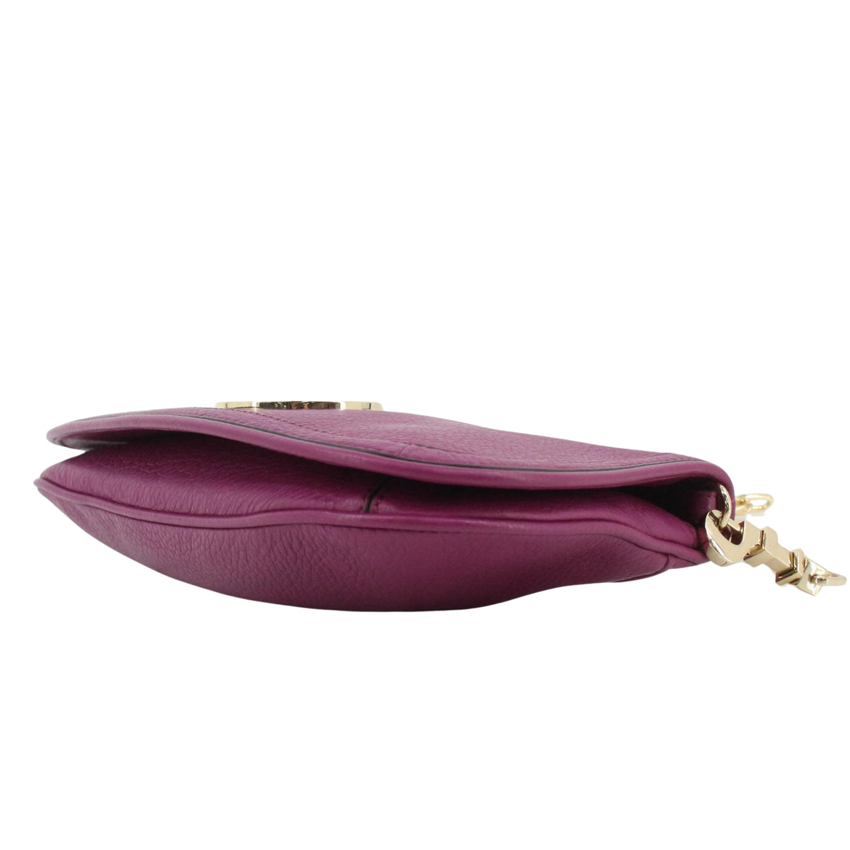 Tory Burch Bolso de Hombro de Piel Fucsia con Logo Dorado y Cadena – Vintage
