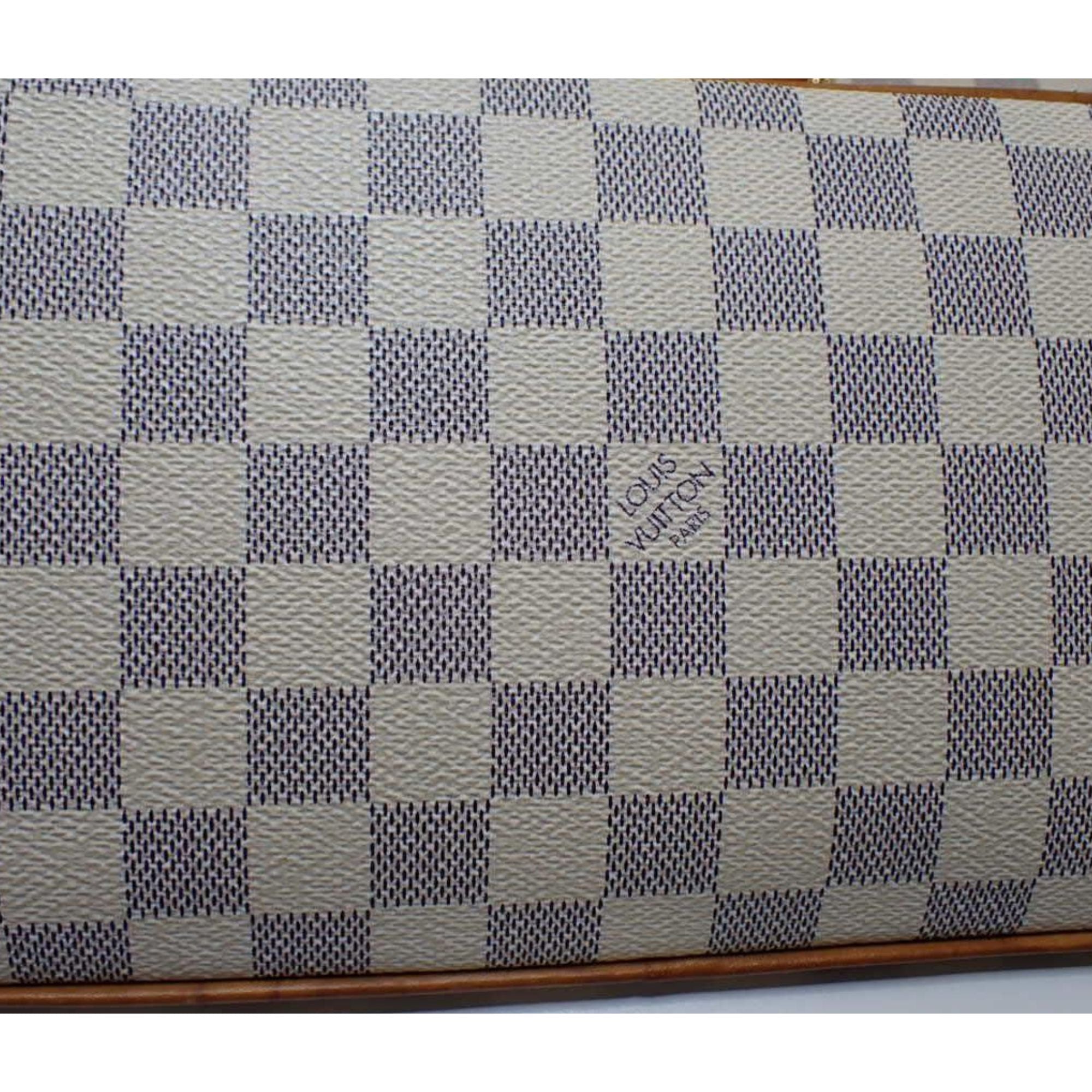 Louis Vuitton Saleya PM Damier Azur – Bolso tote de hombro en lona revestida