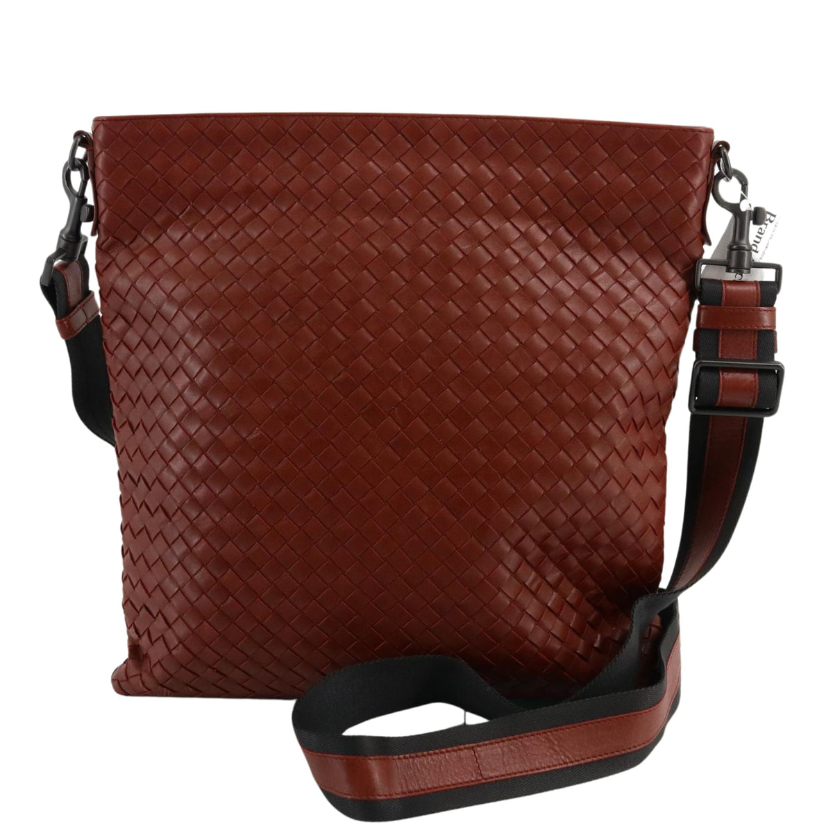 Bottega Veneta Intrecciato – Bolso bandolera de piel trenzada color coñac