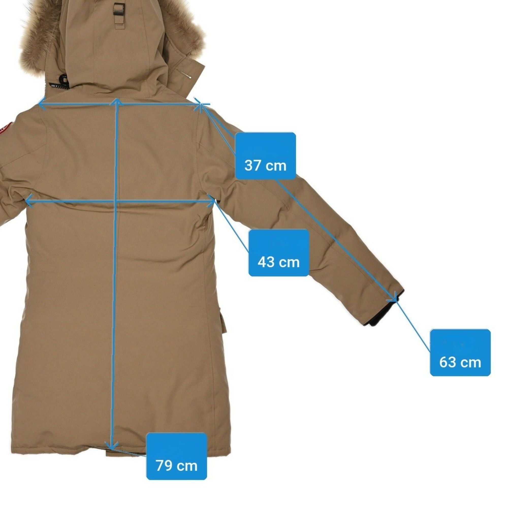 Canada Goose Kensington Parka beige con capucha de pelo – Sin usar