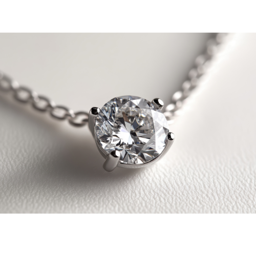 COLGANTE 6 Garras en Oro Blanco de 18 Kts con Diamante Talla Brillante