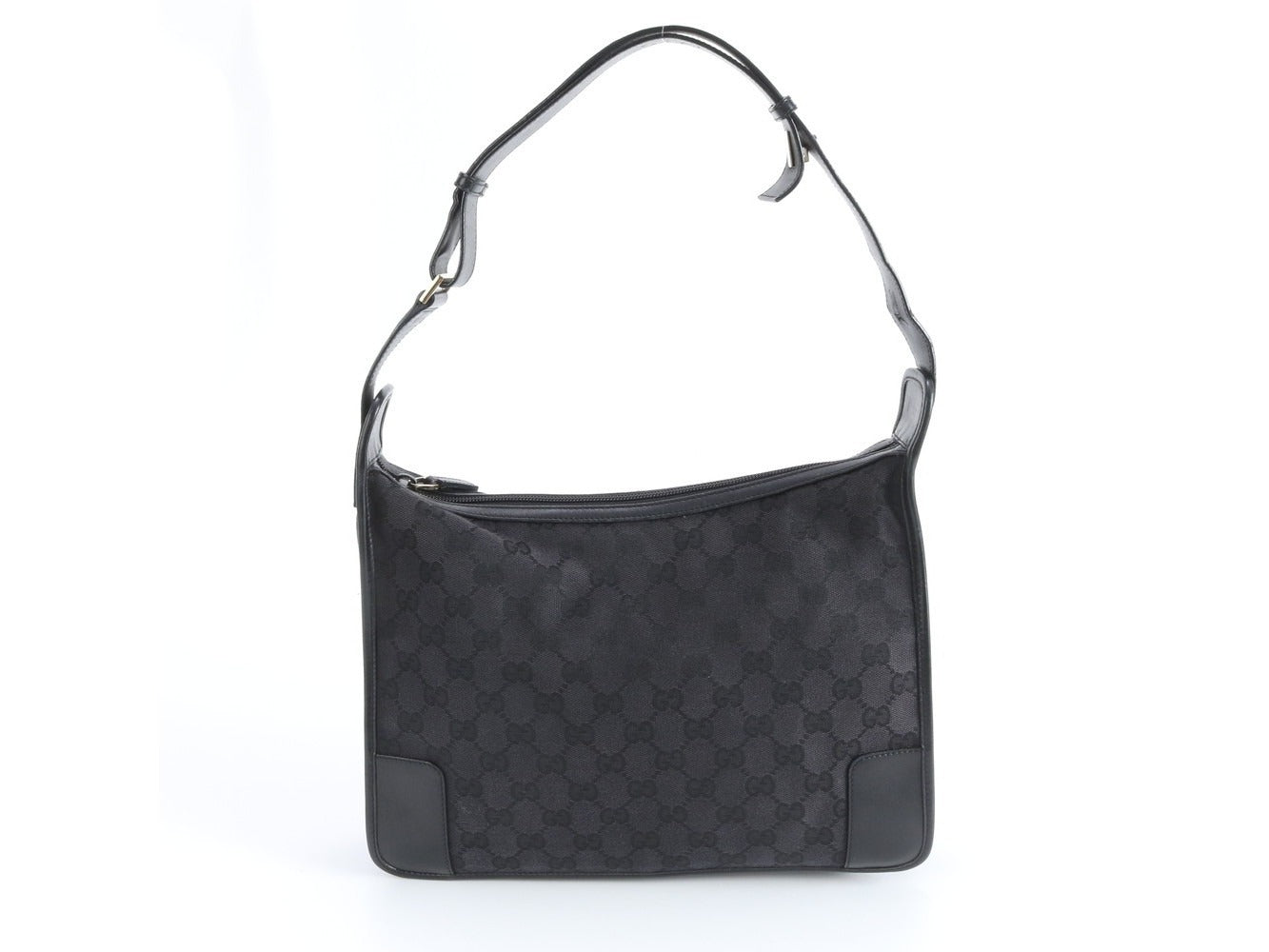Gucci GG Canvas Shoulder Bag Negra Vintage