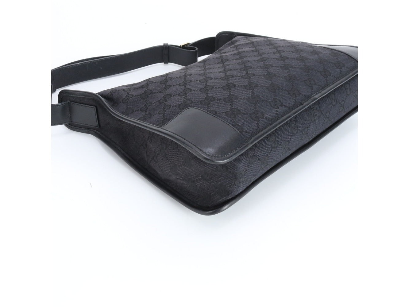 Gucci GG Canvas Shoulder Bag Negra Vintage
