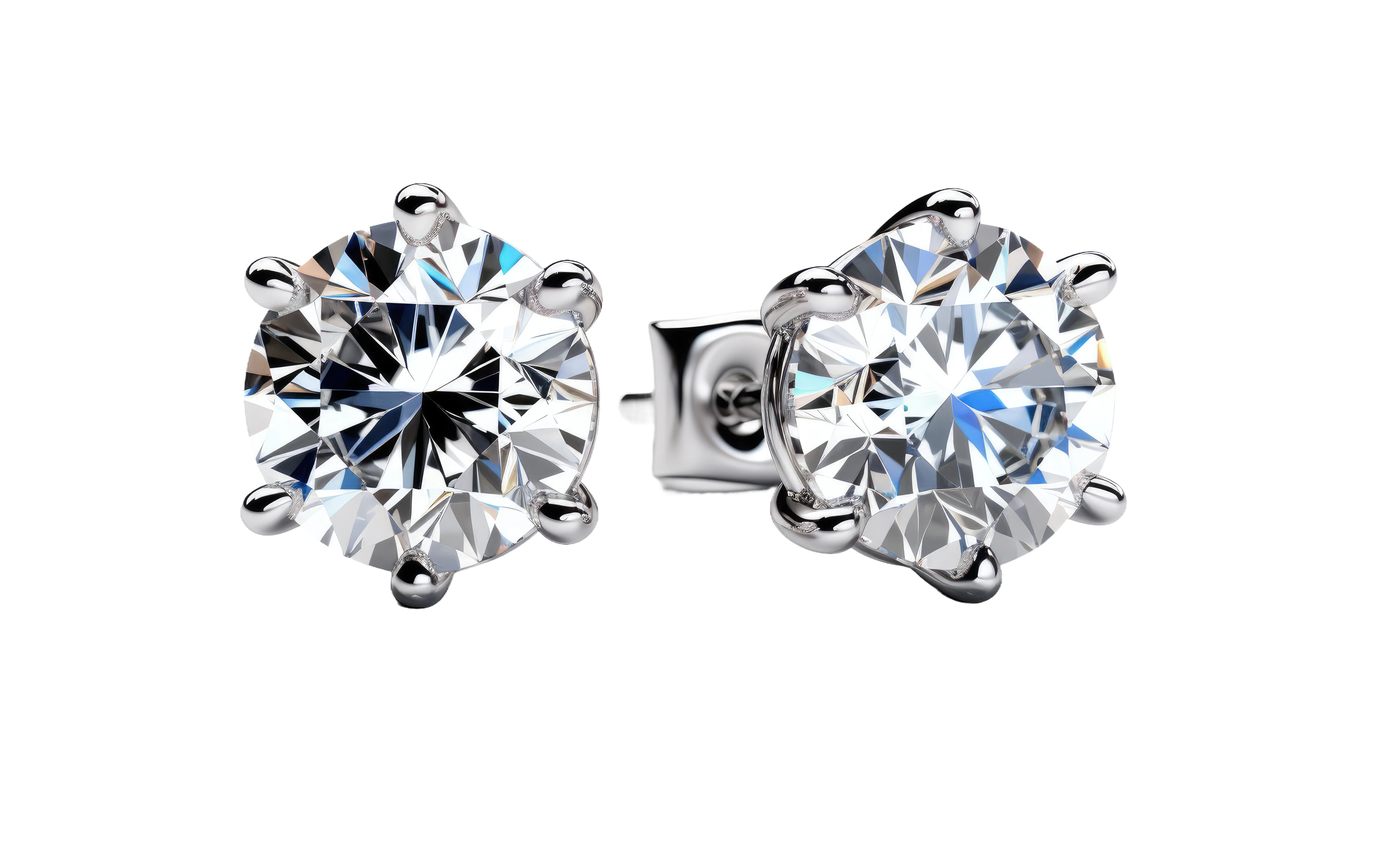 PENDIENTES DE 6 GARRAS CON DIAMANTES