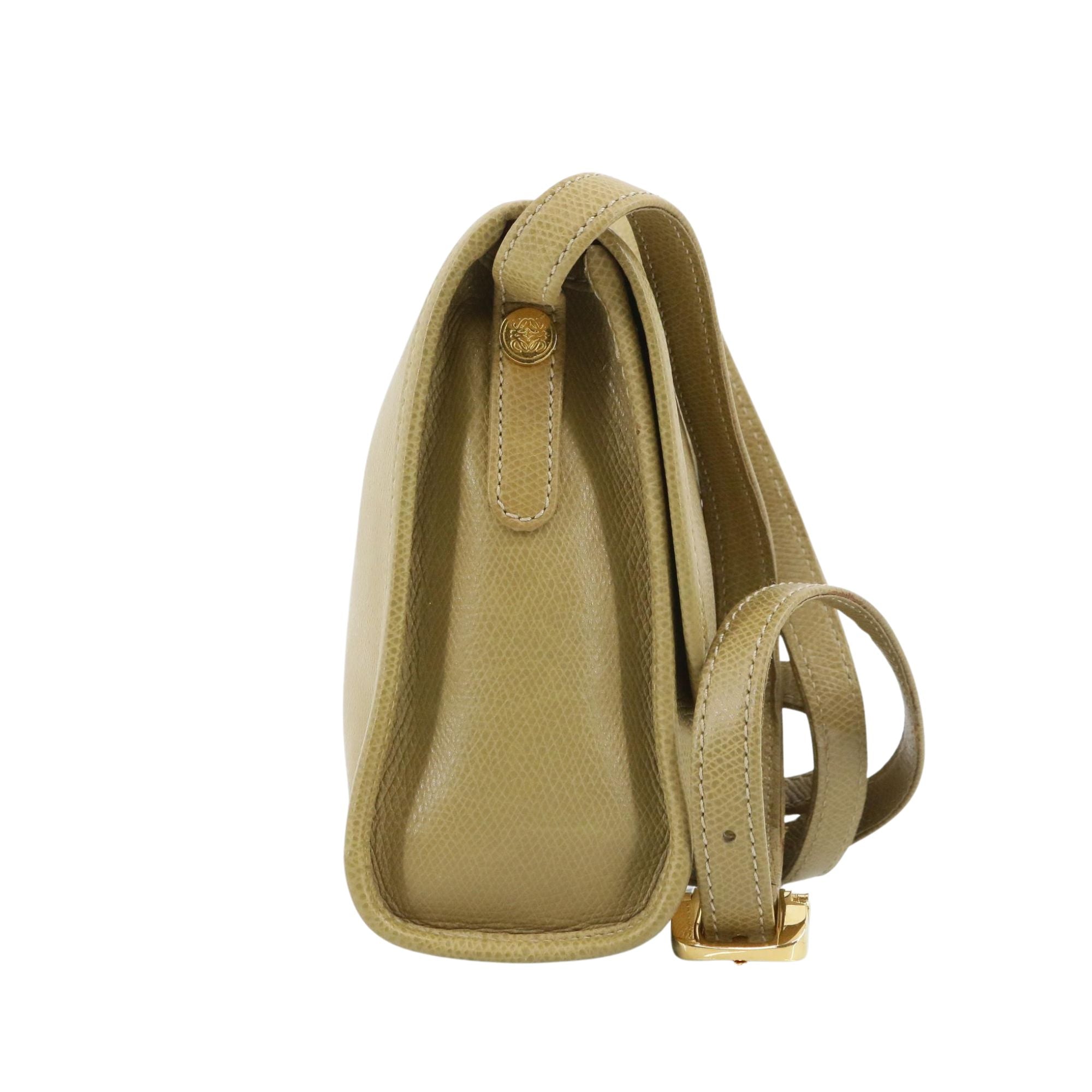 Loewe Bolso Bandolera Vintage Beige en Piel Texturizada