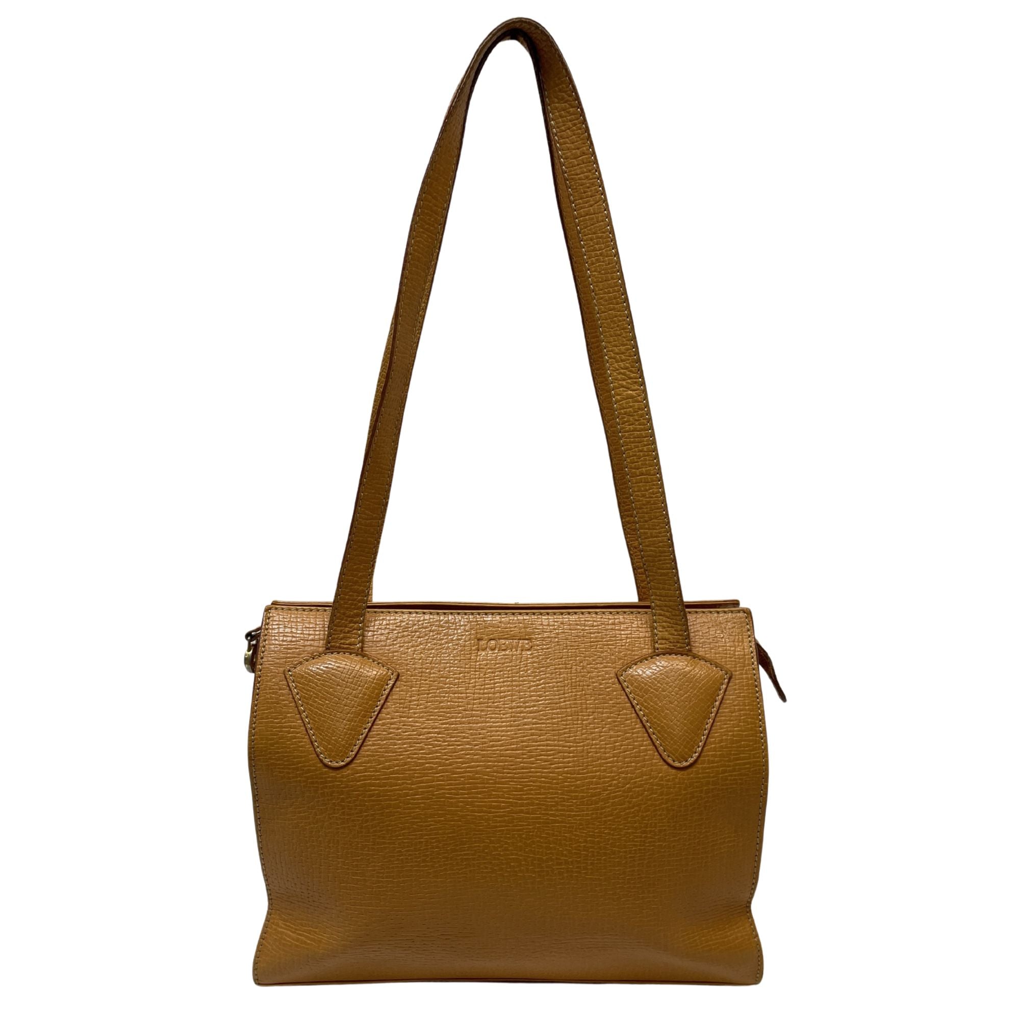Bolso Loewe Vintage de Piel Color Camel – Elegancia Española Atemporal