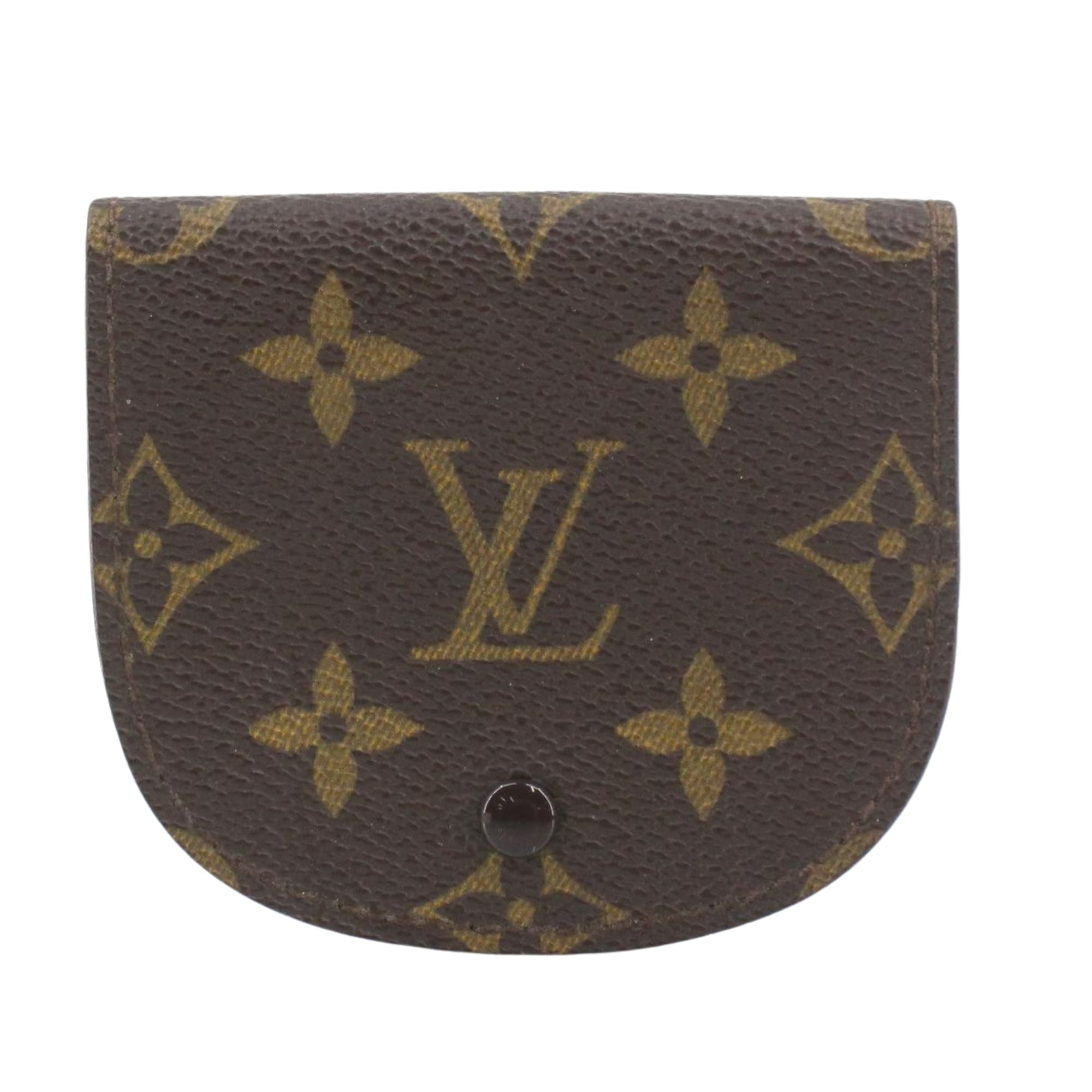Monedero Louis Vuitton Monogram vintage de piel y lona canvas marrón