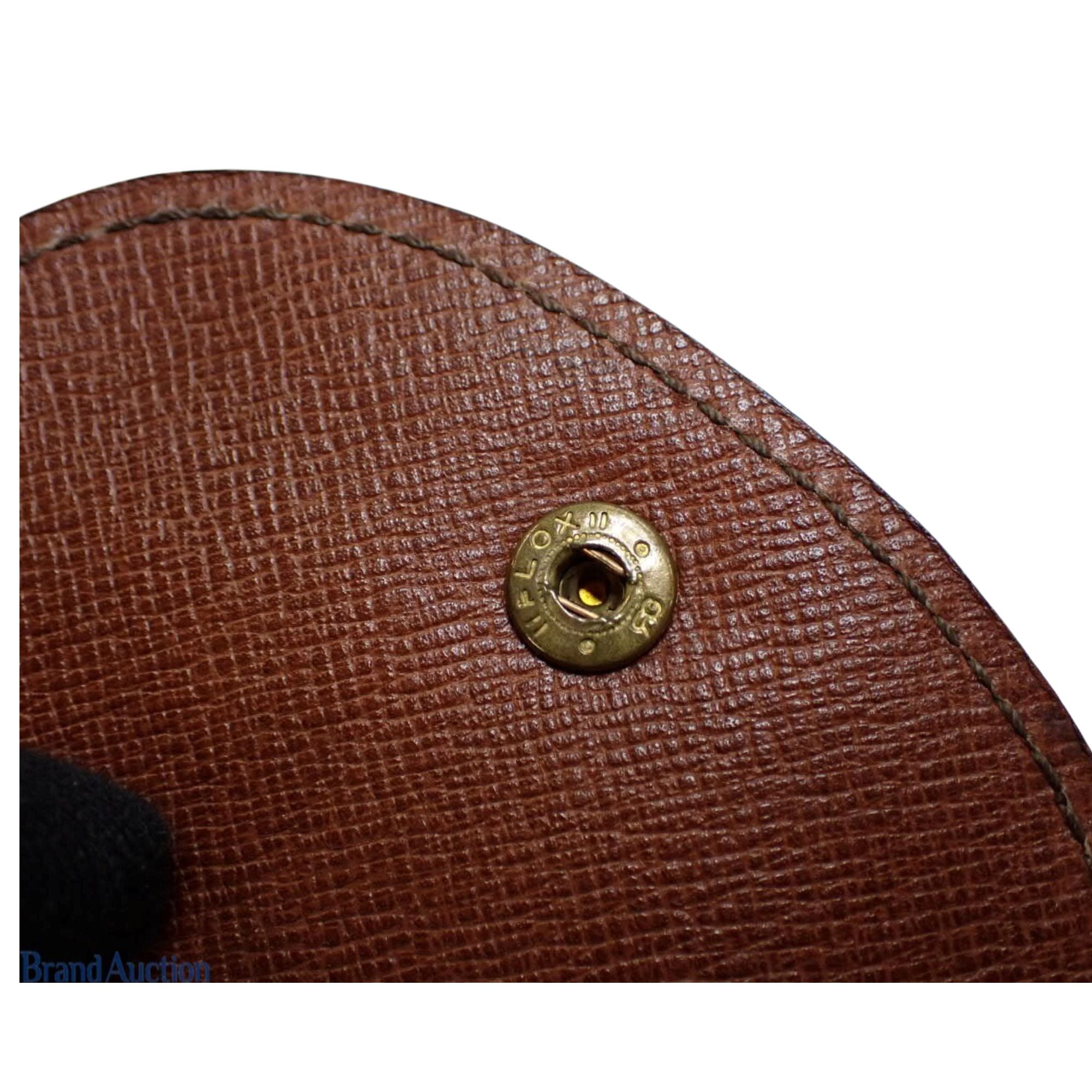 Monedero Louis Vuitton Monogram vintage de piel y lona canvas marrón