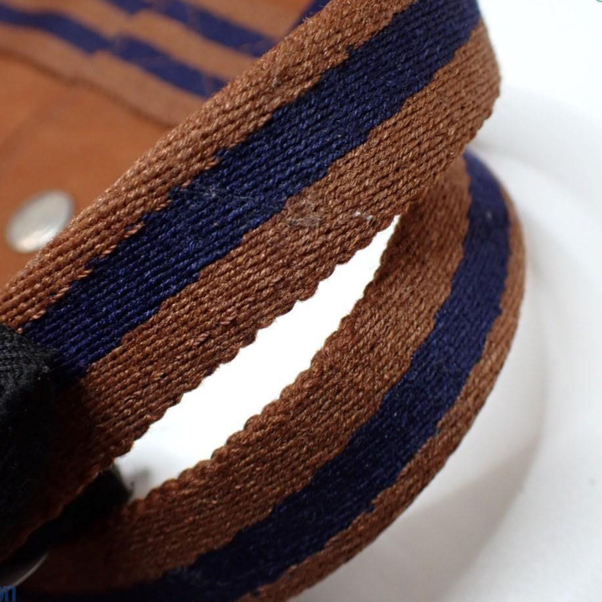 Hermès Fourre-Tout PM Canvas Marrón y Azul Marino