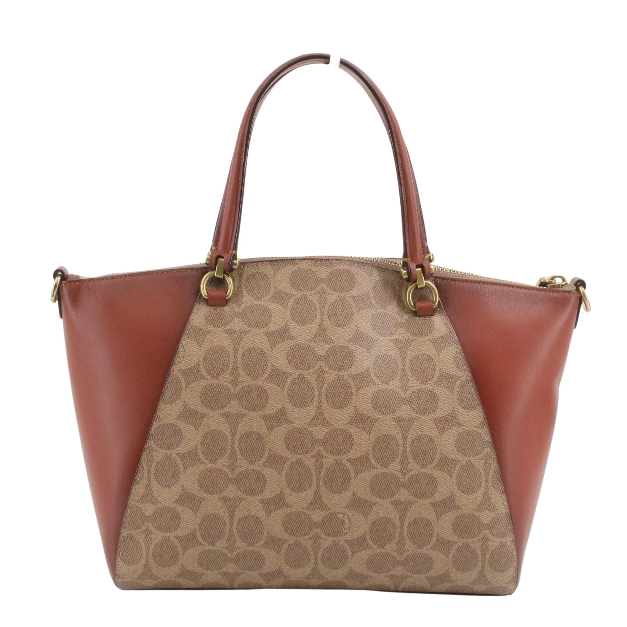 Coach Signature City Tote Beige y Cuero Marrón