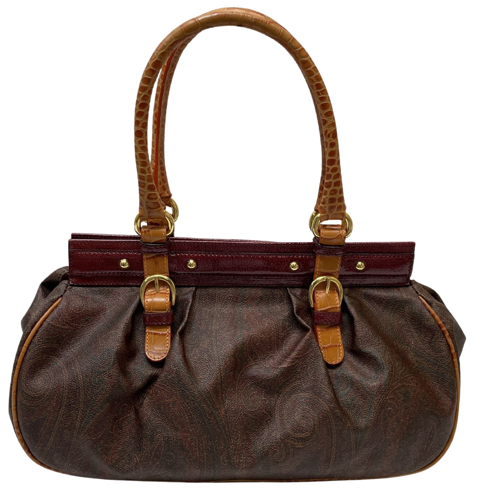 Bolso Etro Paisley vintage con detalles efecto cocodrilo y herrajes dorados