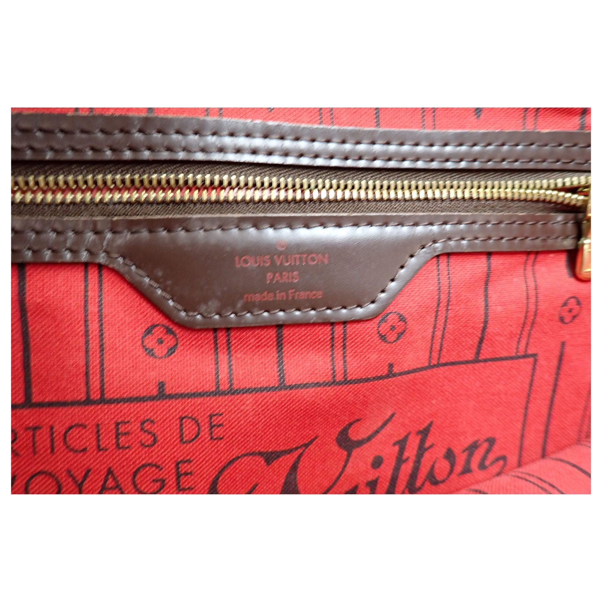 Louis Vuitton Neverfull MM Damier Ebene Tote Bag