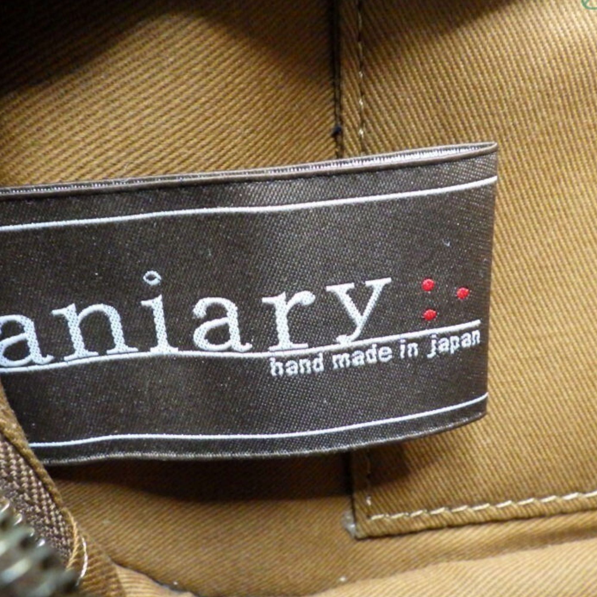 Aniary Riñonera Bandolera de Piel Natural Camel Made in Japan
