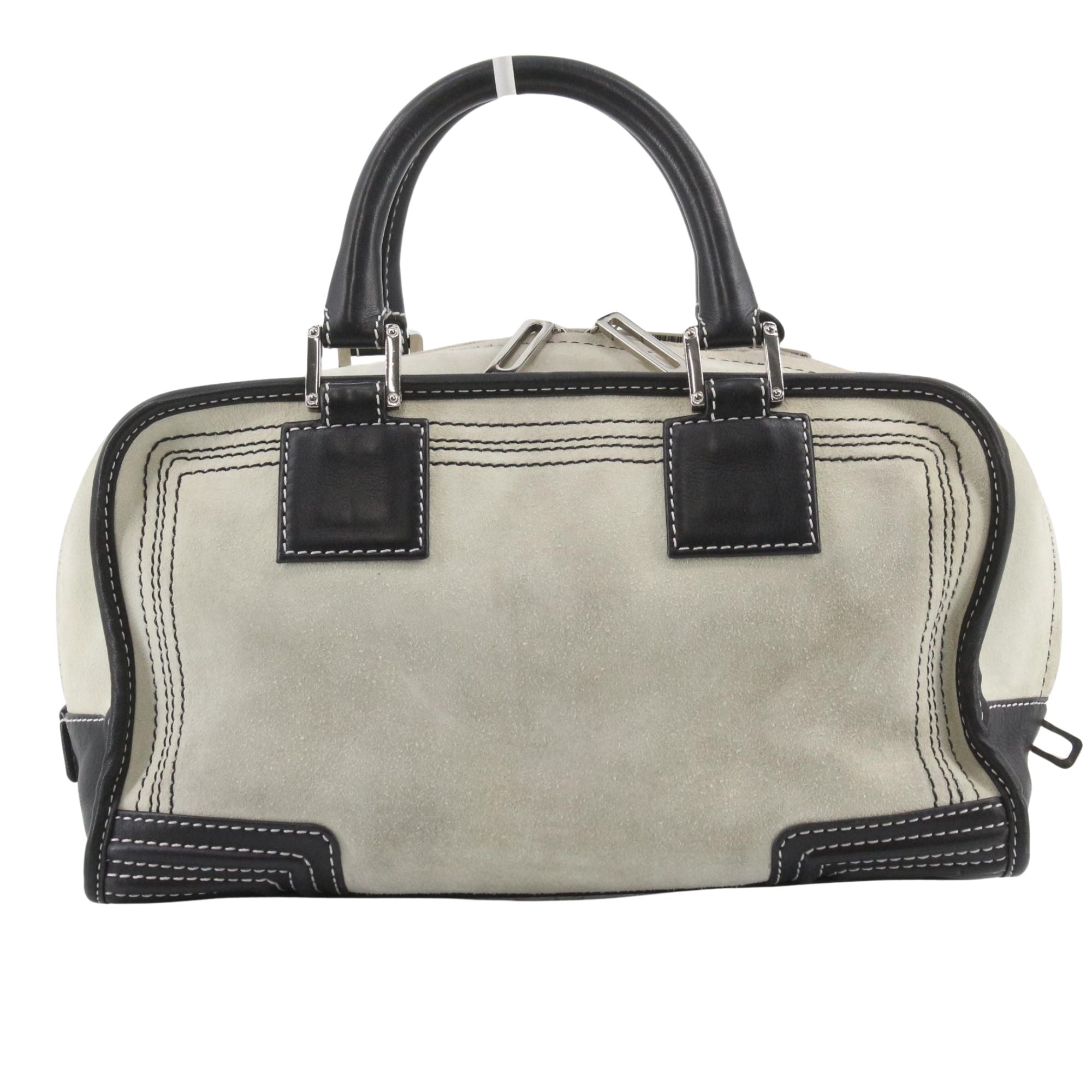 Loewe Amazona Suede & Leather Bag Cream and Black