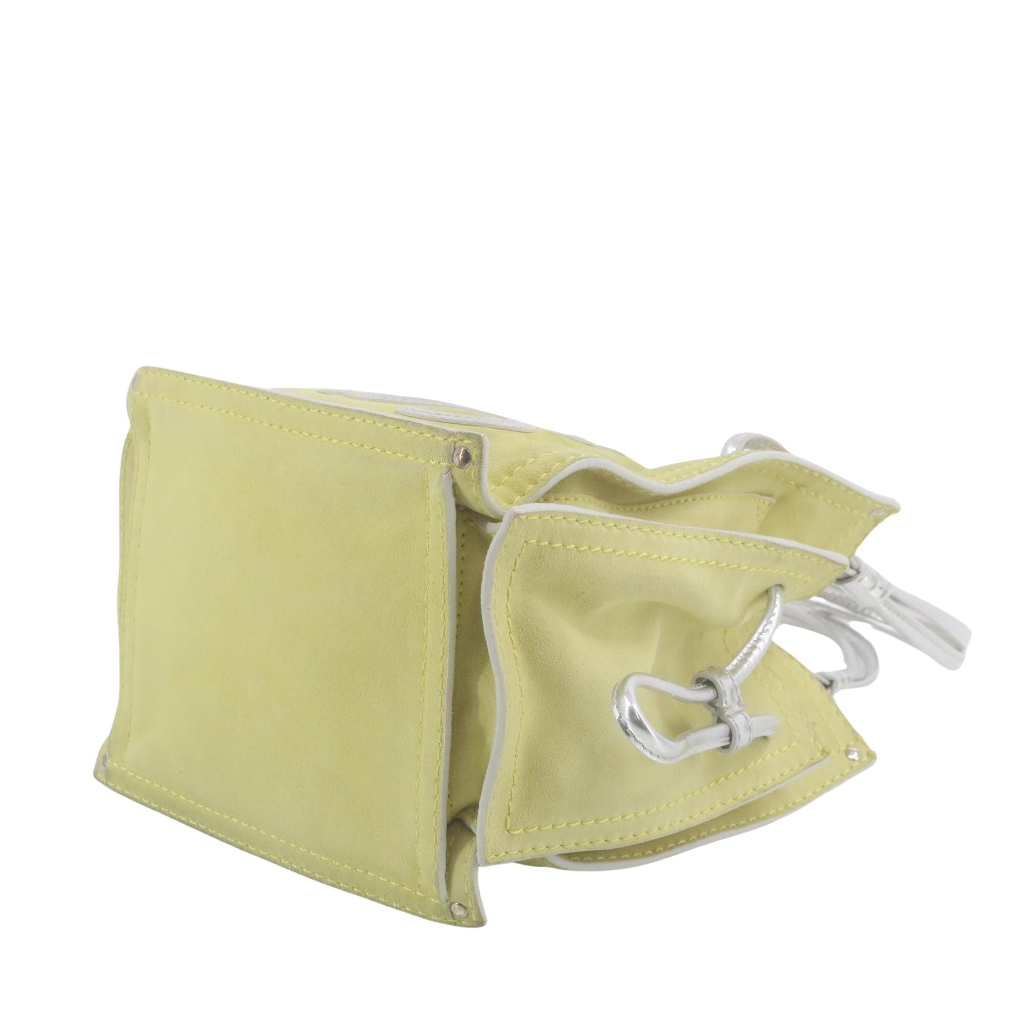 Loewe Mini Anagram Bucket Bag Verde Lima y Plata