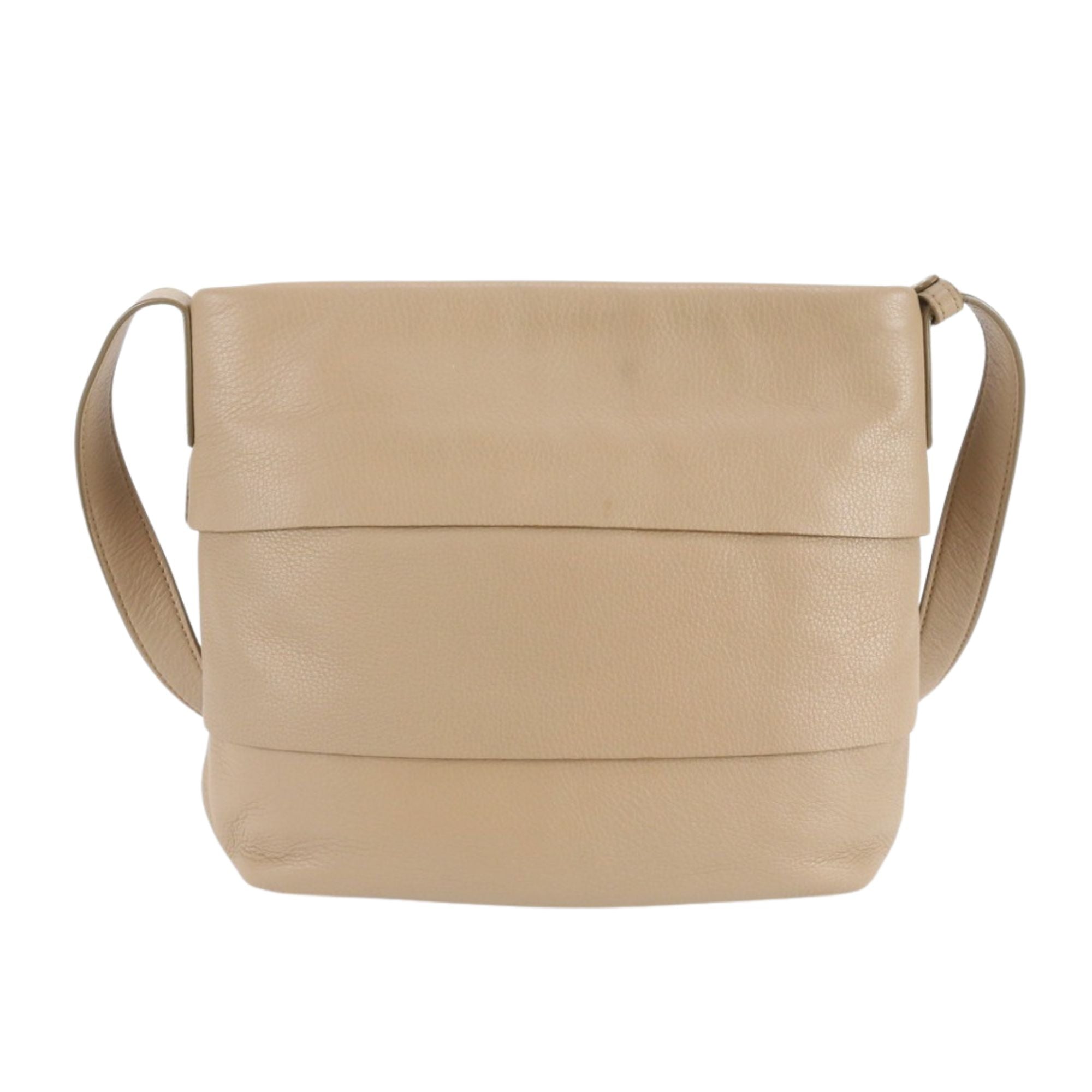 Nina Ricci bolso bandolera de piel beige nude