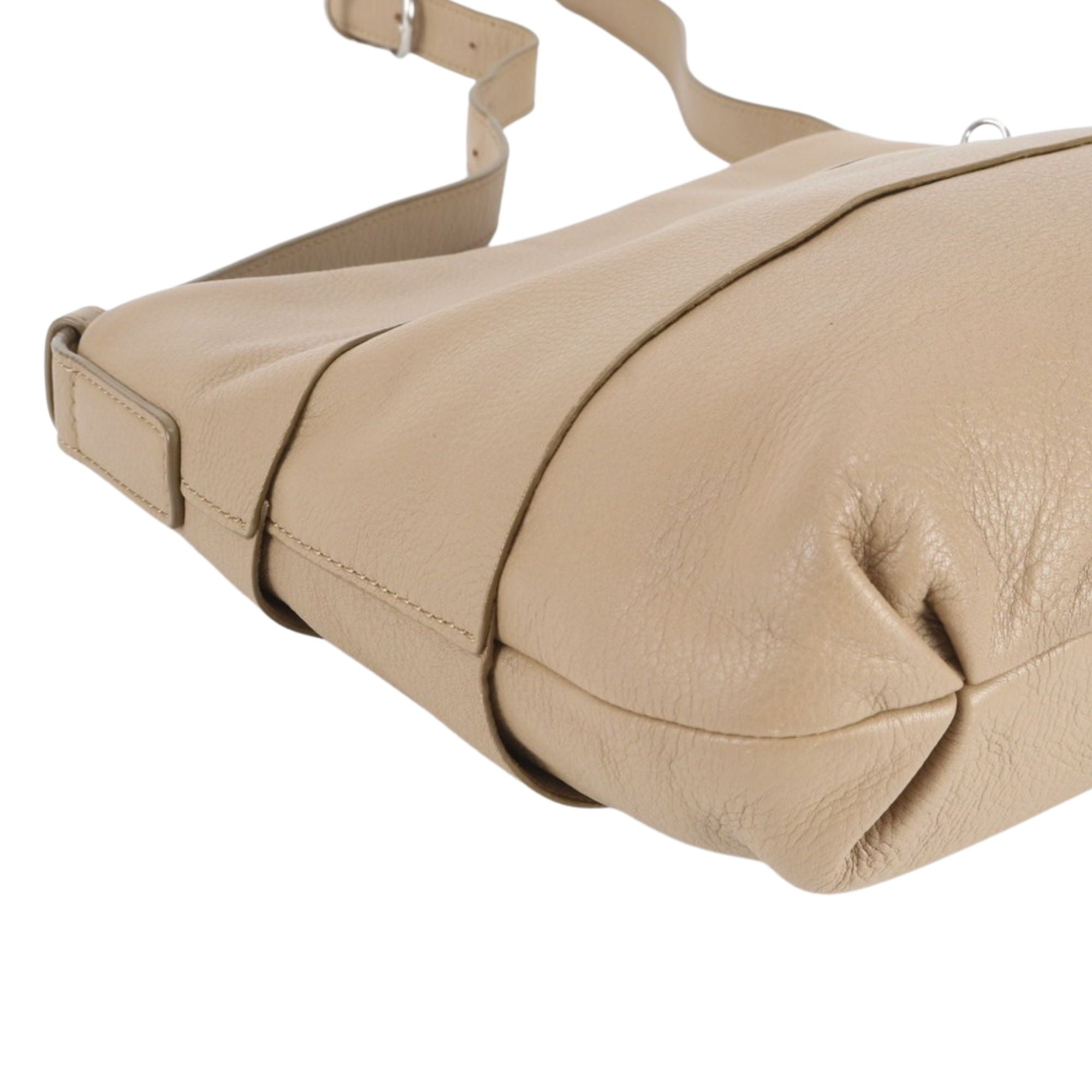 Bolso Bandolera Nina Ricci Beige en Piel