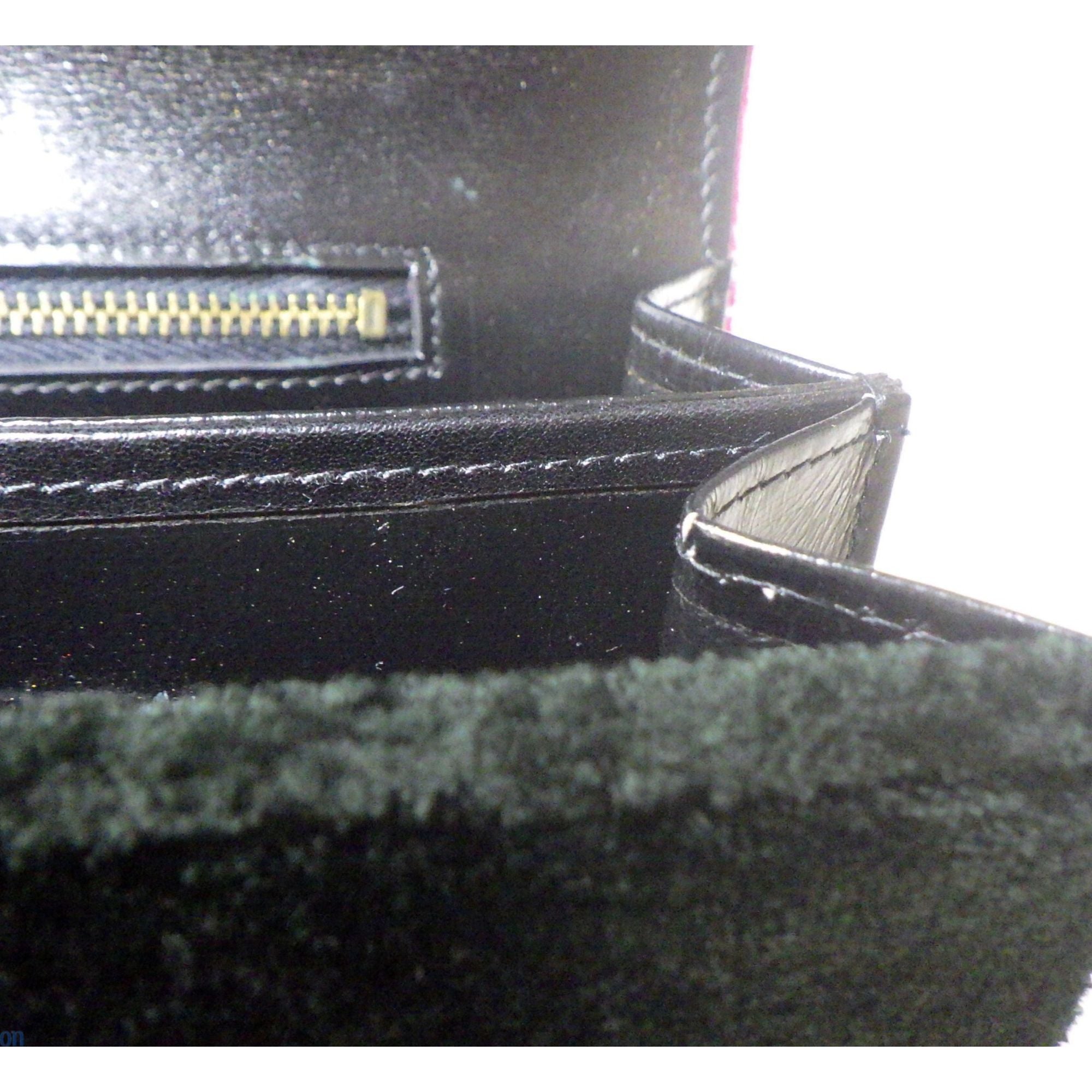 Roberta di Camerino Vintage Velvet Bag Negro y Burdeos con Monedero Original