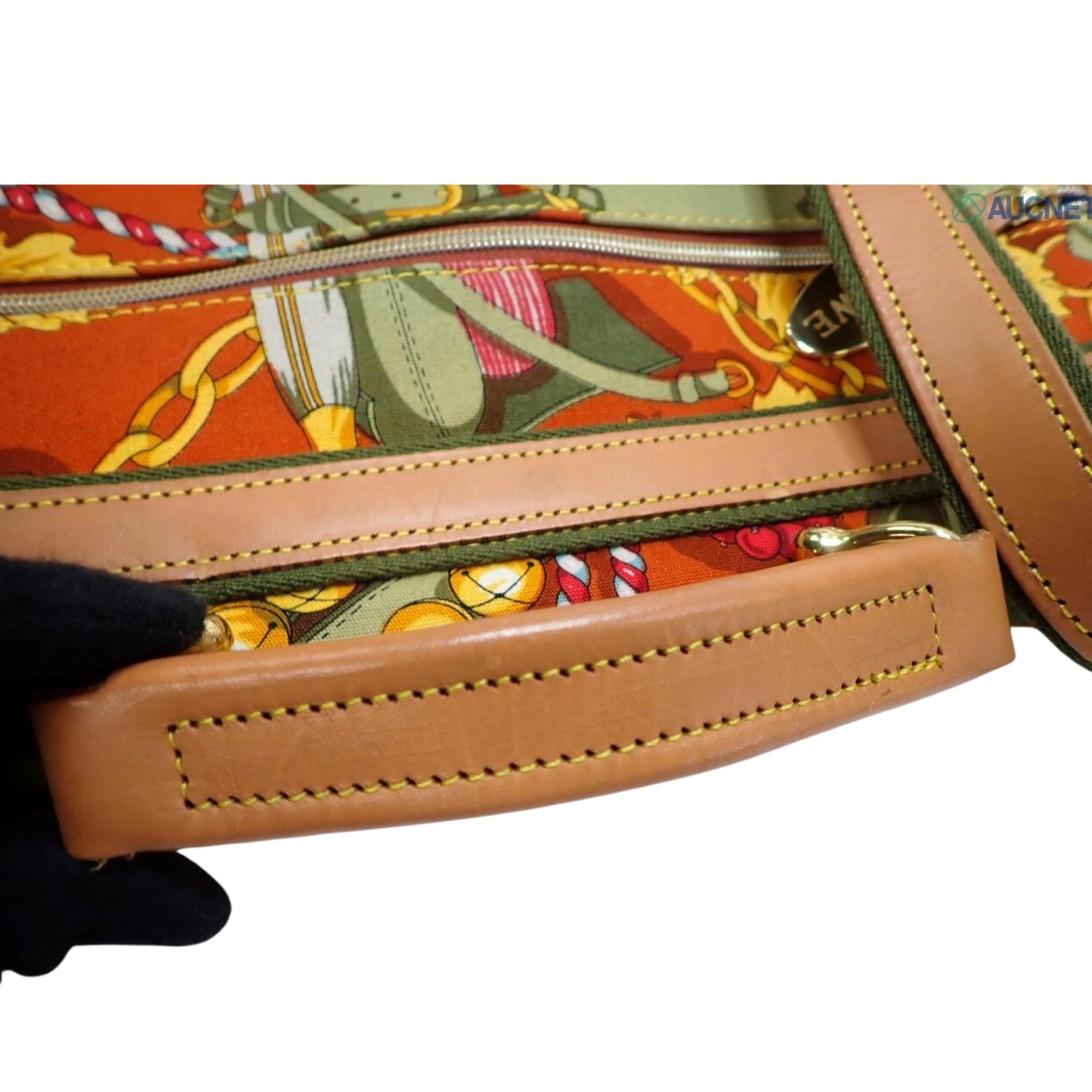 Bolso Loewe Vintage Estampado Multicolor con Detalles en Piel
