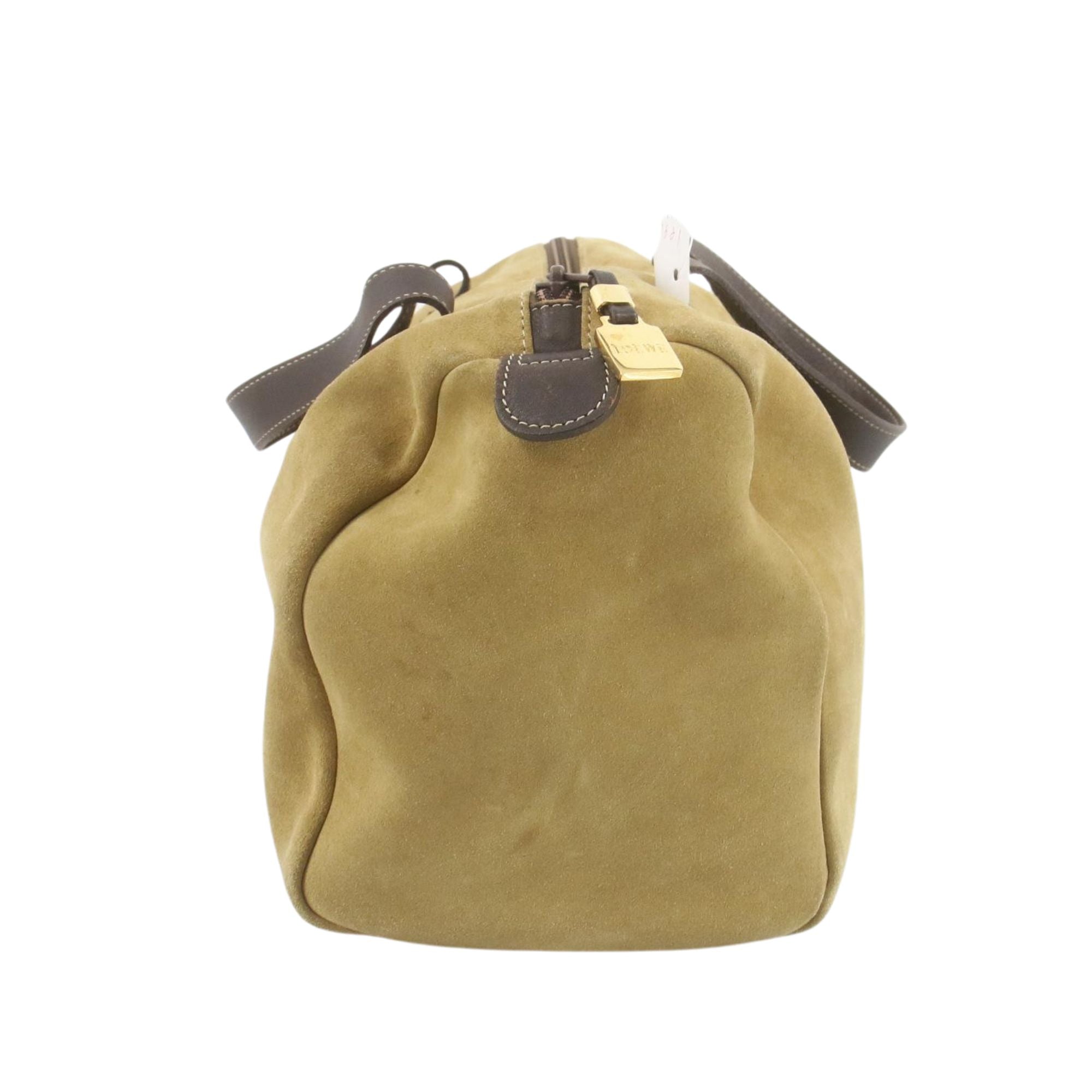 Bolso Loewe Amazona Vintage Ante Beige y Piel Marrón – Made in Spain