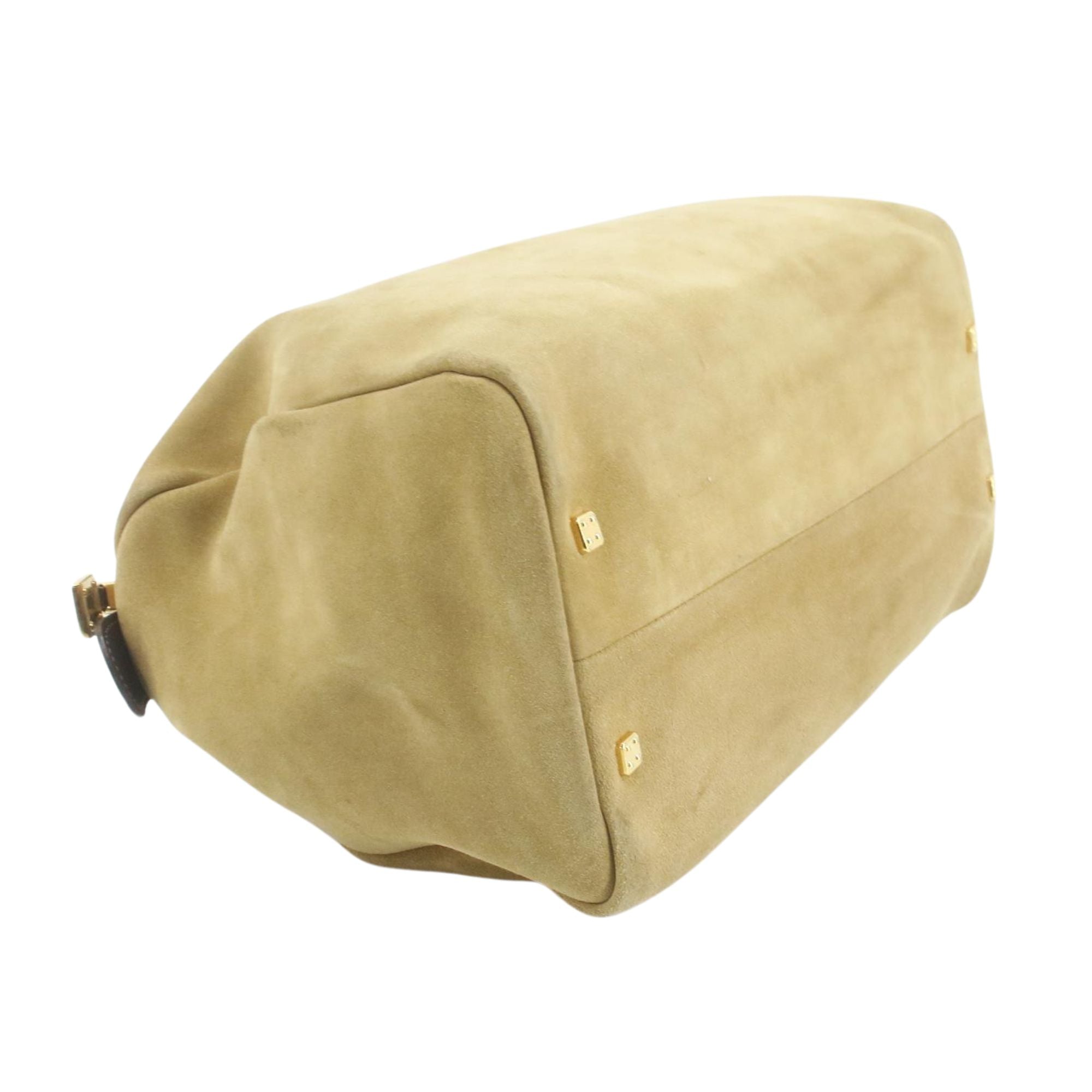 Bolso Loewe Amazona Vintage Ante Beige y Piel Marrón – Made in Spain