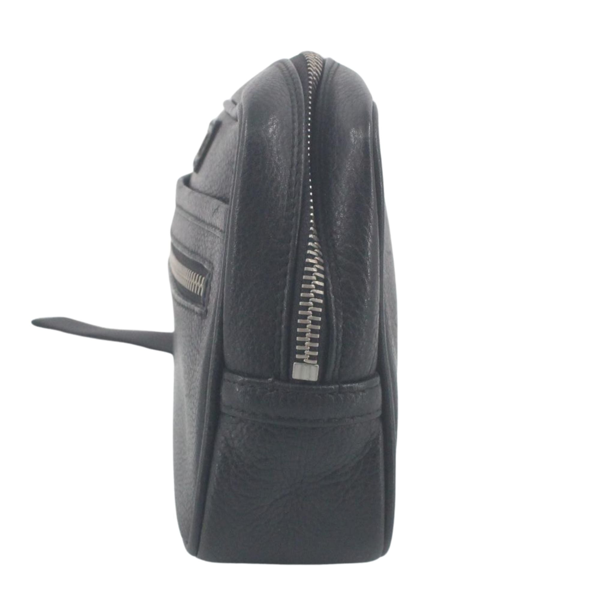 Bolso de mano Burberry para caballero en piel negra granulada