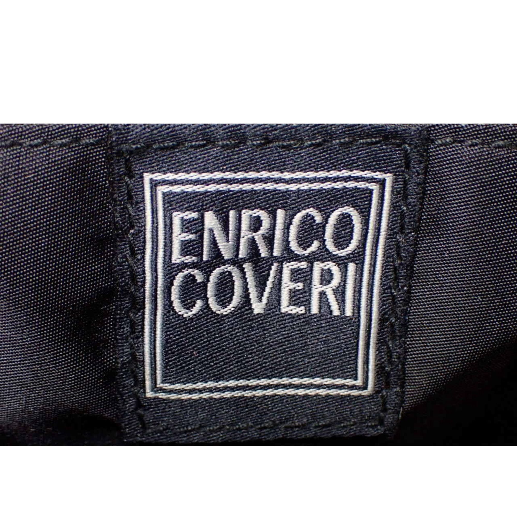 Bolso Vintage Enrico Coveri Negro con Cadena Dorada