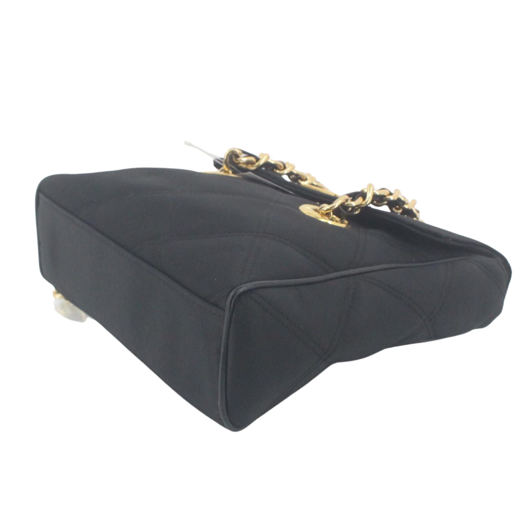 Bolso Vintage Enrico Coveri Negro con Cadena Dorada