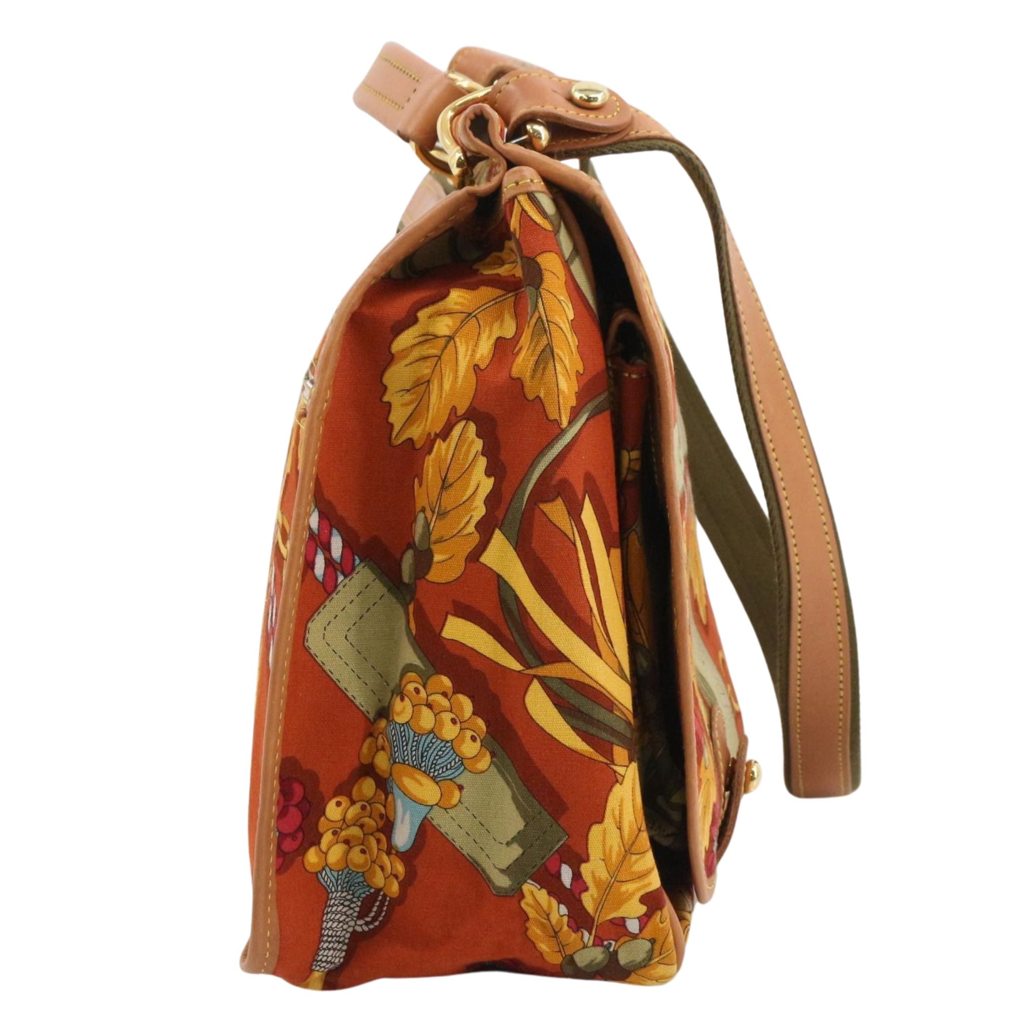 Bolso Loewe Vintage Estampado Multicolor con Detalles en Piel