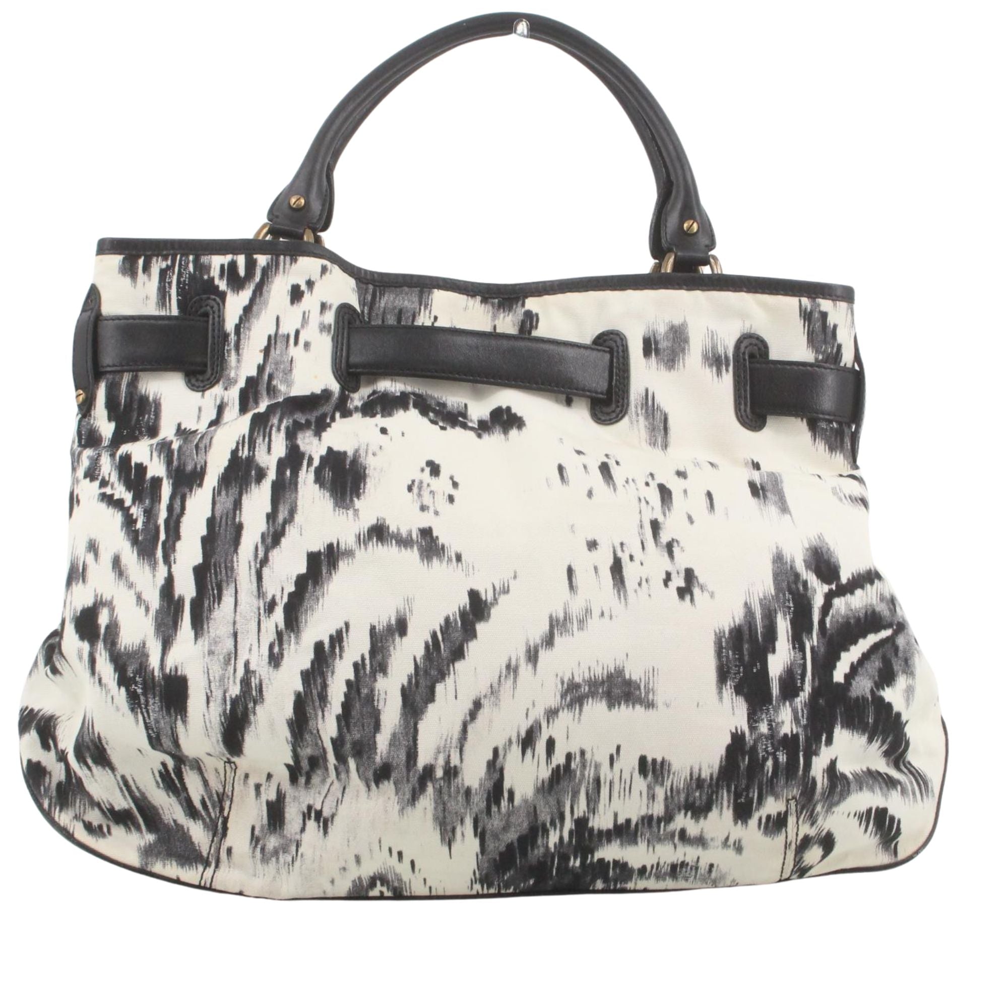 Bolso Cole Haan estampado animal print en blanco y negro – Diseño urbano y gran capacidad