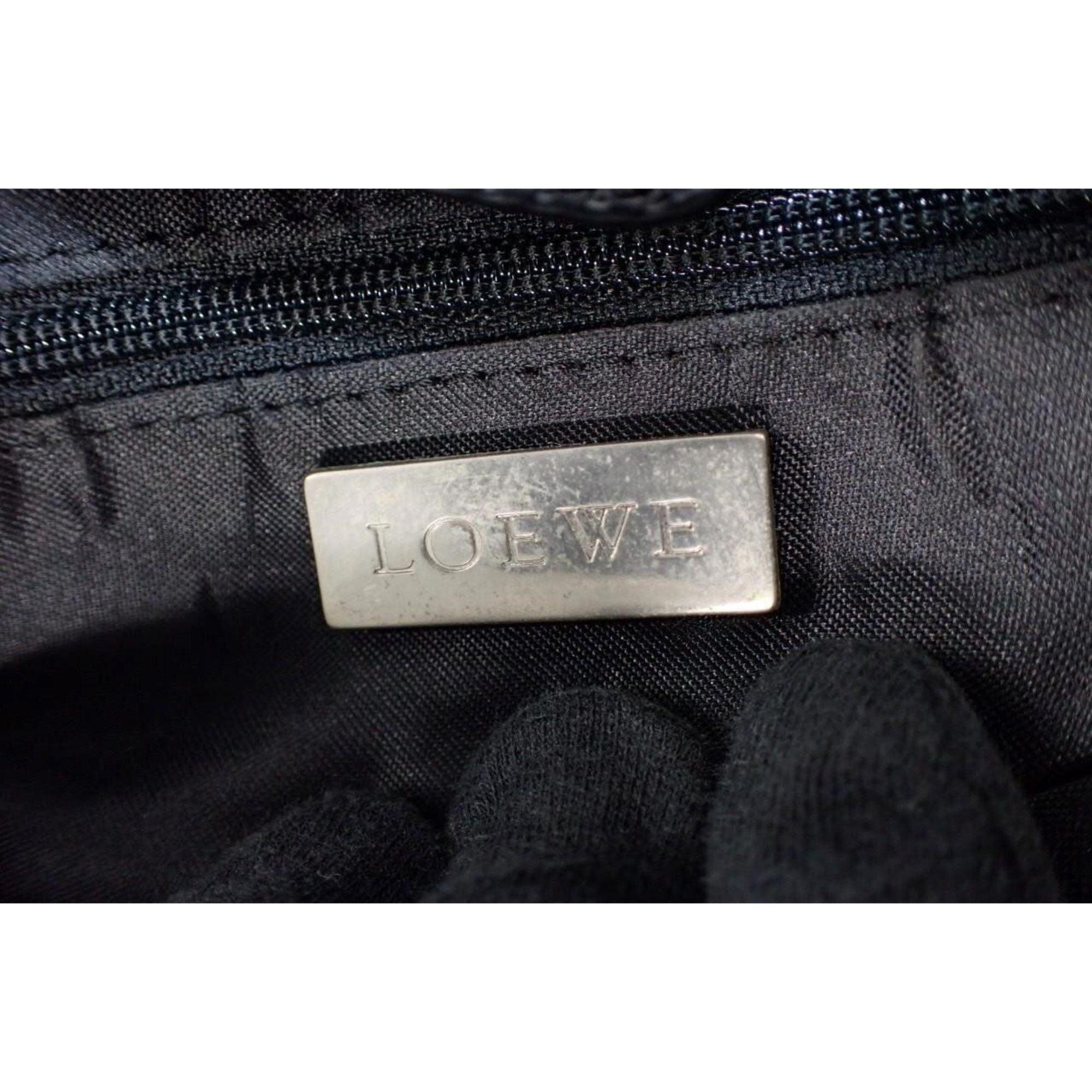 Bolso Loewe Flamenco Knot Tote Negro en Piel