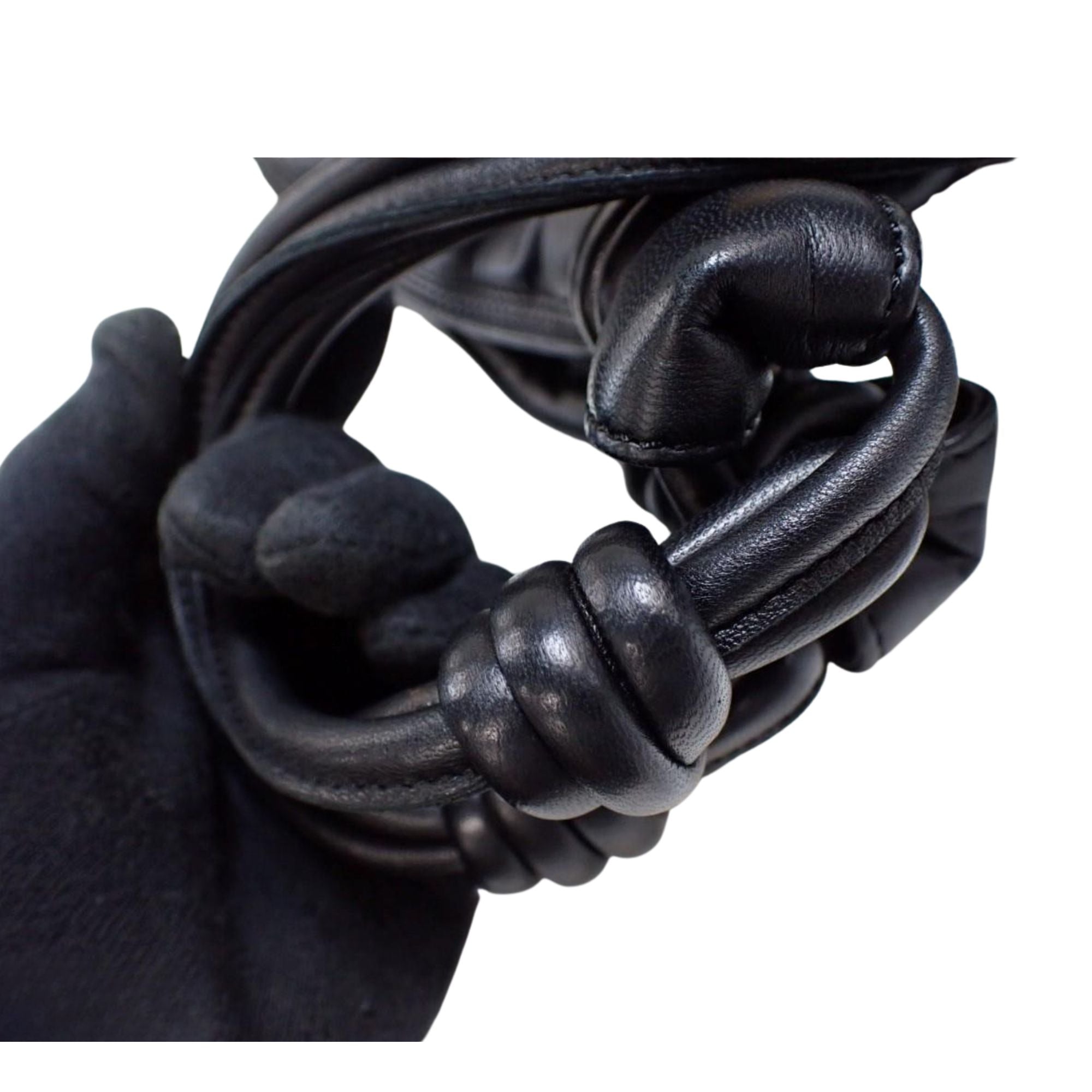 Bolso Loewe Flamenco Knot Tote Negro en Piel