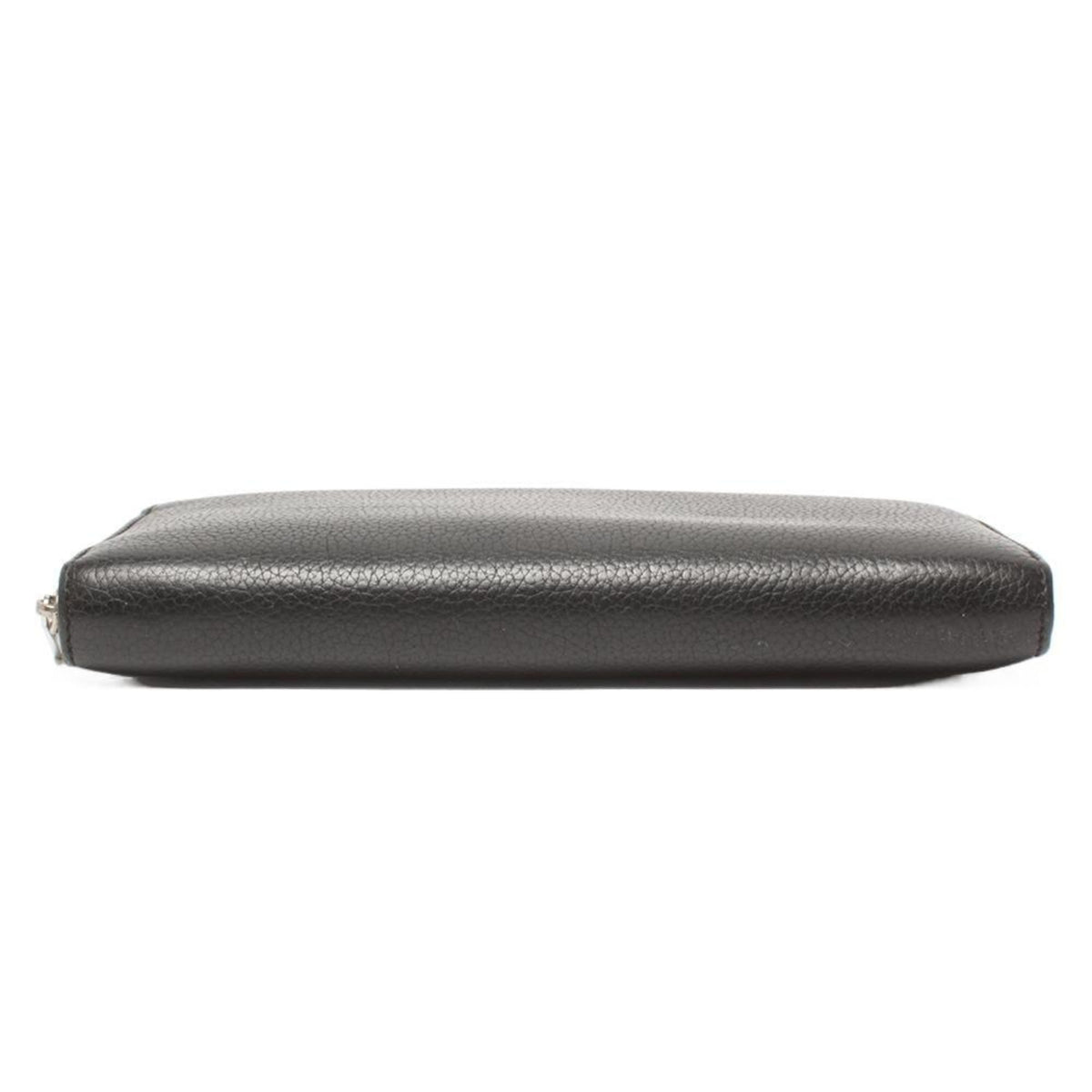 Loewe – Cartera larga de piel negra granulada con cremallera y anagrama