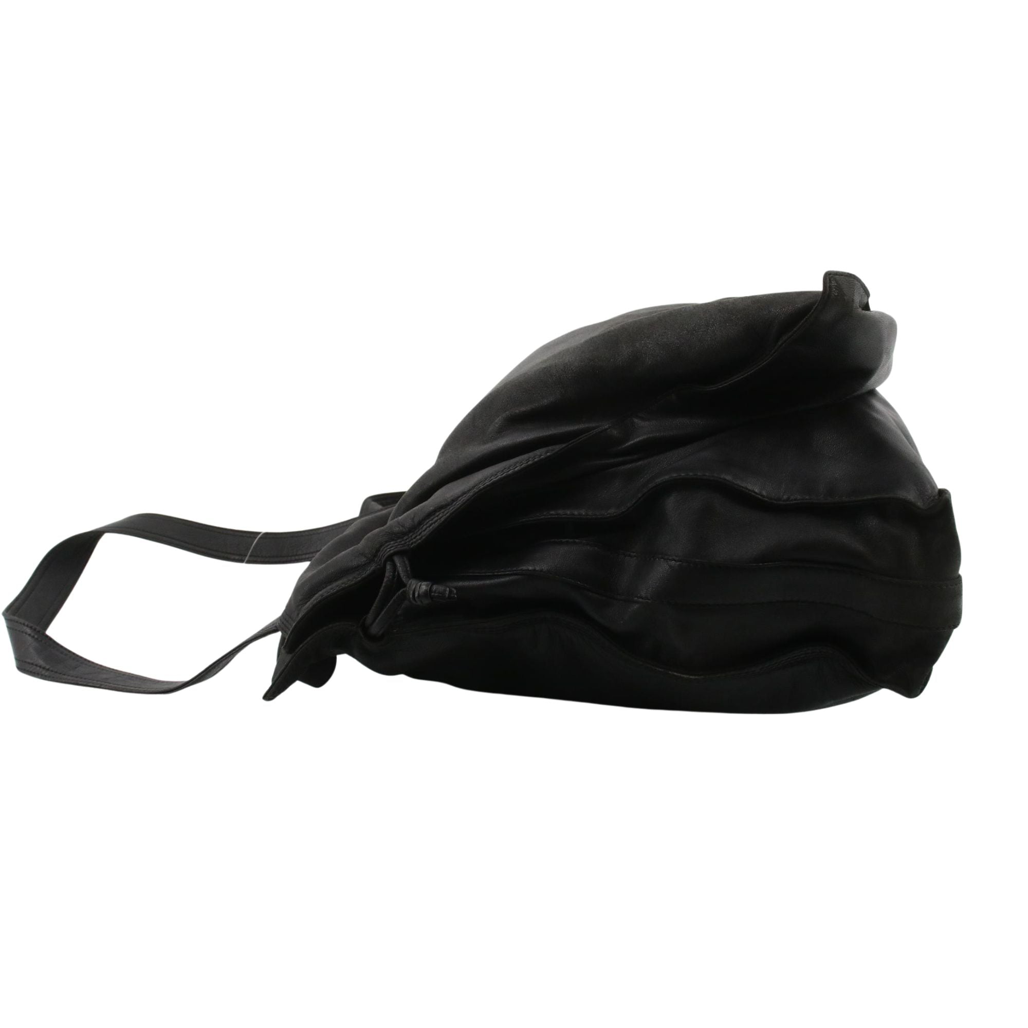 Bolso Loewe Vintage Negro de Piel Napa con Anagrama | Bolso Hobo de Lujo