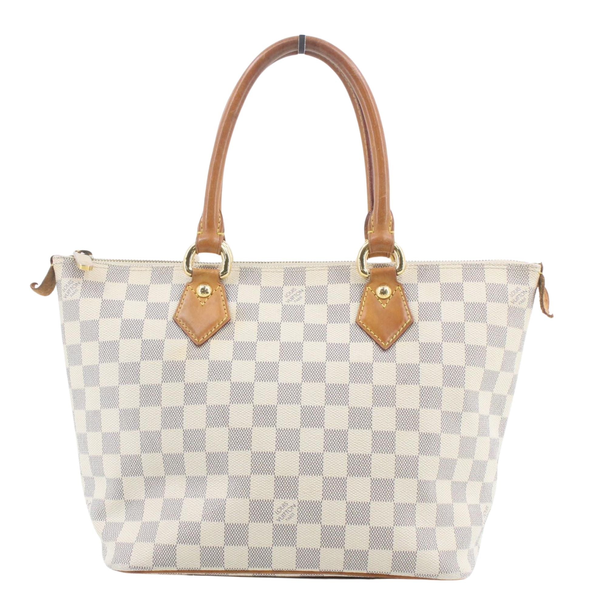 Louis Vuitton Saleya PM Damier Azur – Bolso tote de hombro en lona revestida