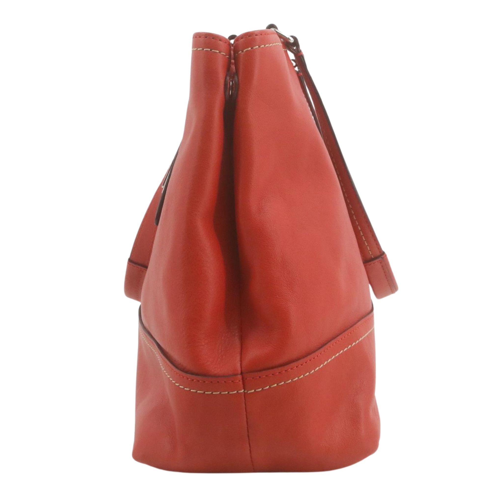 Coach Legacy Leather Tote rojo en piel – Bolso shopper de piel auténtica vintage