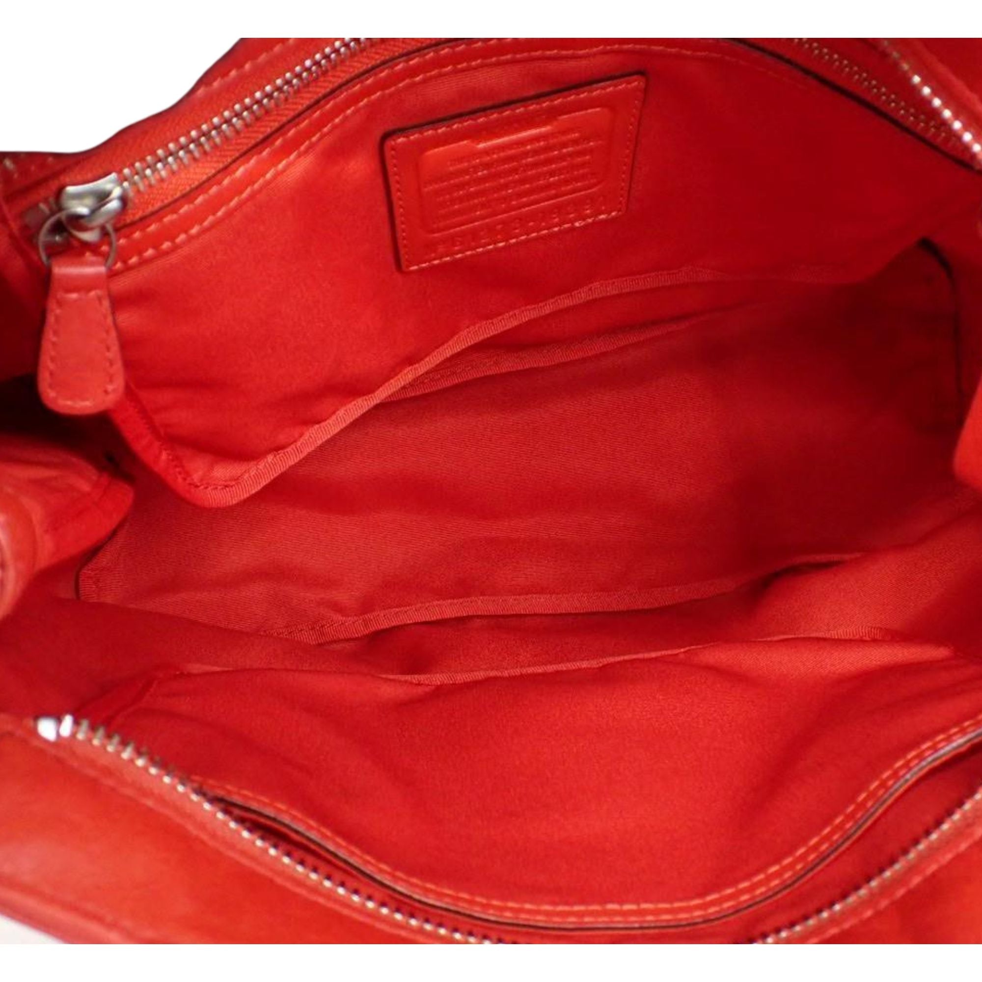 Coach Legacy Leather Tote rojo en piel – Bolso shopper de piel auténtica vintage