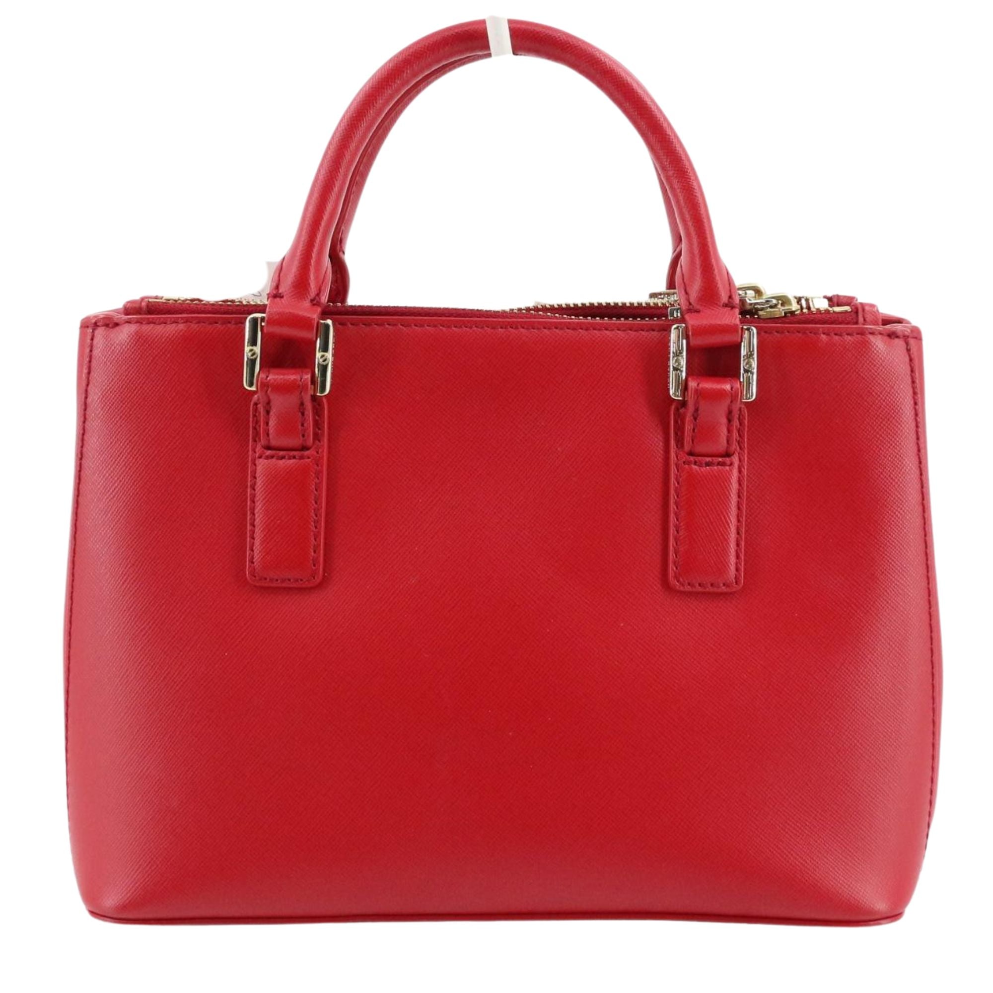 Tory Burch Bolso de Mano Tote Rojo de Piel Saffiano con Herrajes Dorados